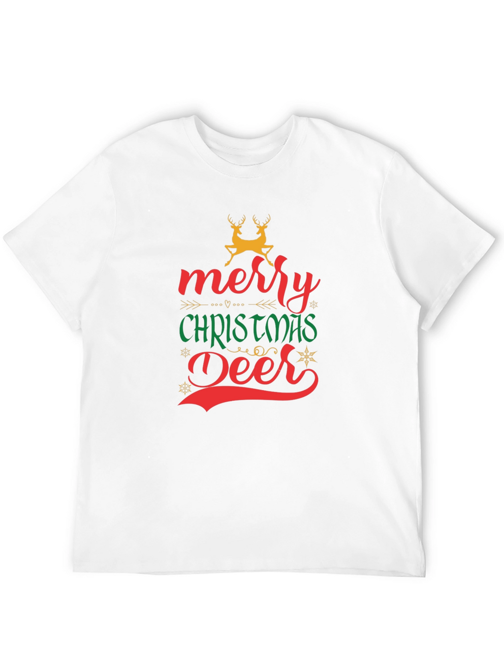 Merry Christmas Deer Graphic T-Shirt