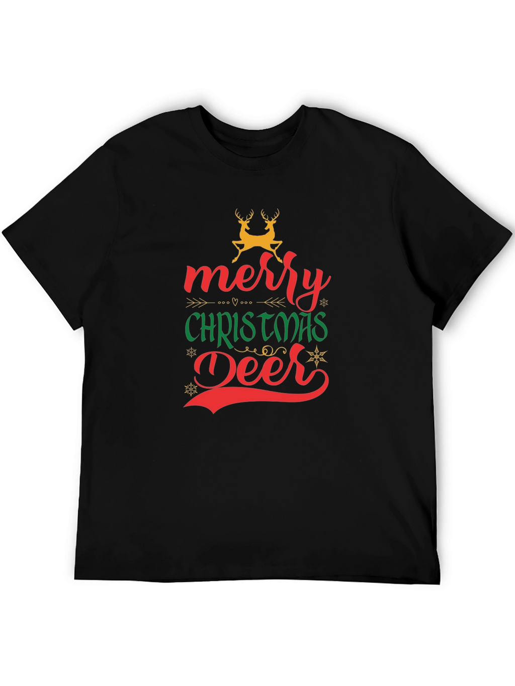 Merry Christmas Deer Graphic T-Shirt