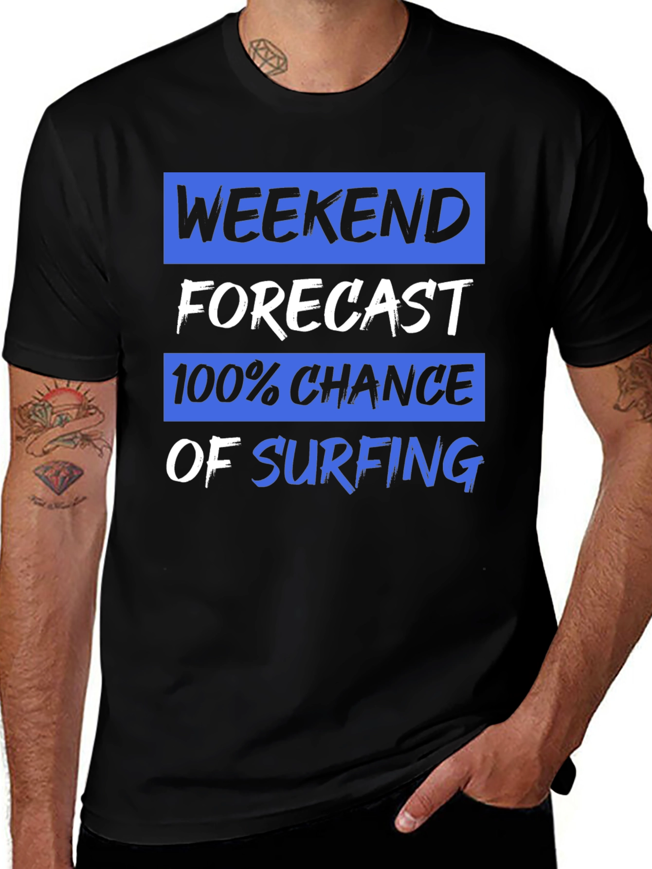 Weekend Forecast Surfing Graphic Tee