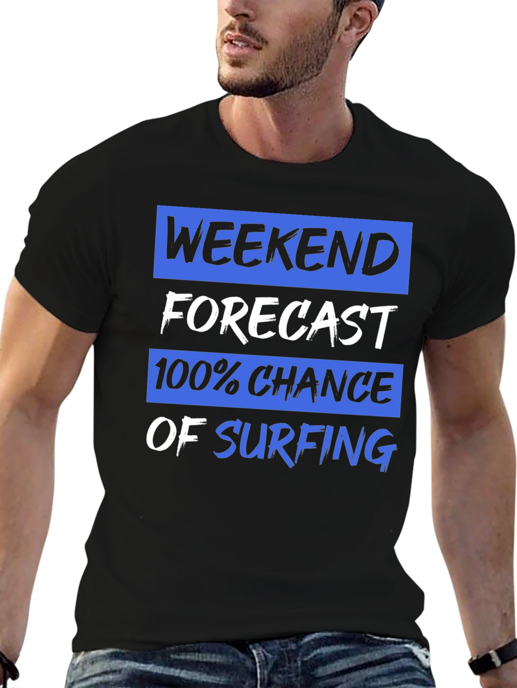 Weekend Forecast Surfing Graphic Tee