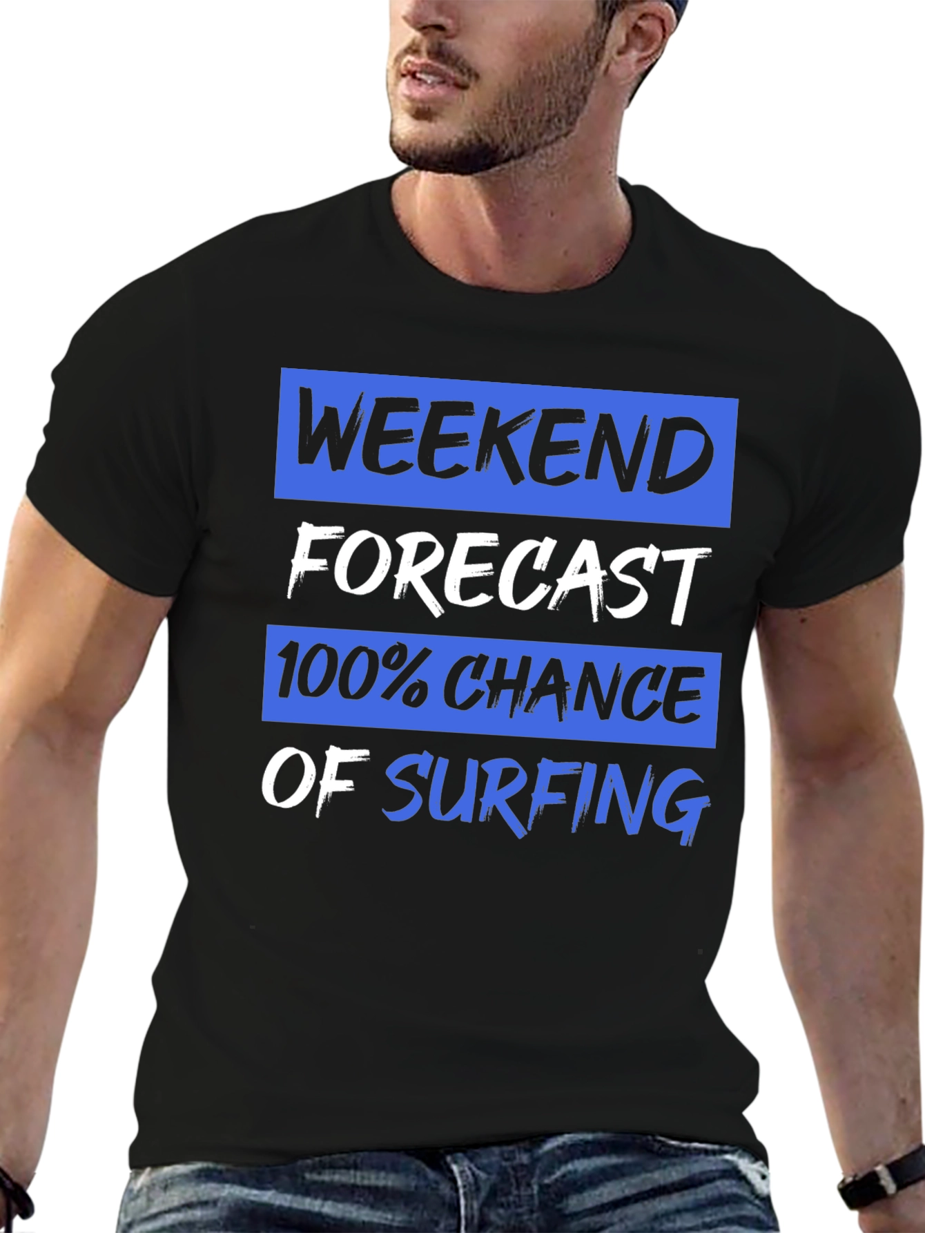 Weekend Forecast Surfing Graphic Tee