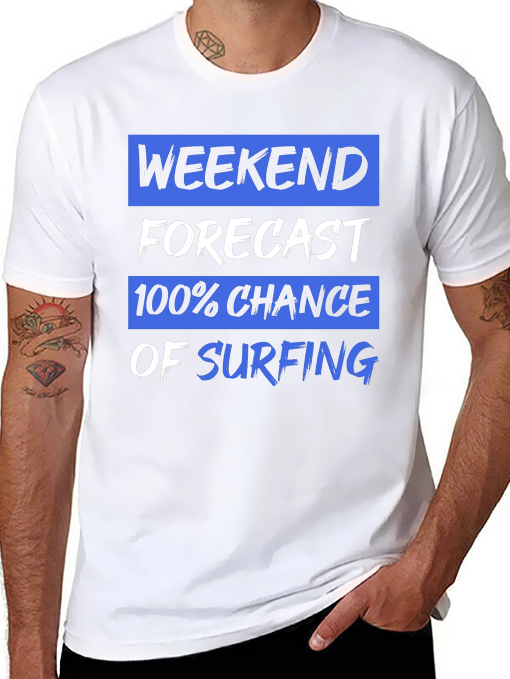 Weekend Forecast Surfing Graphic Tee