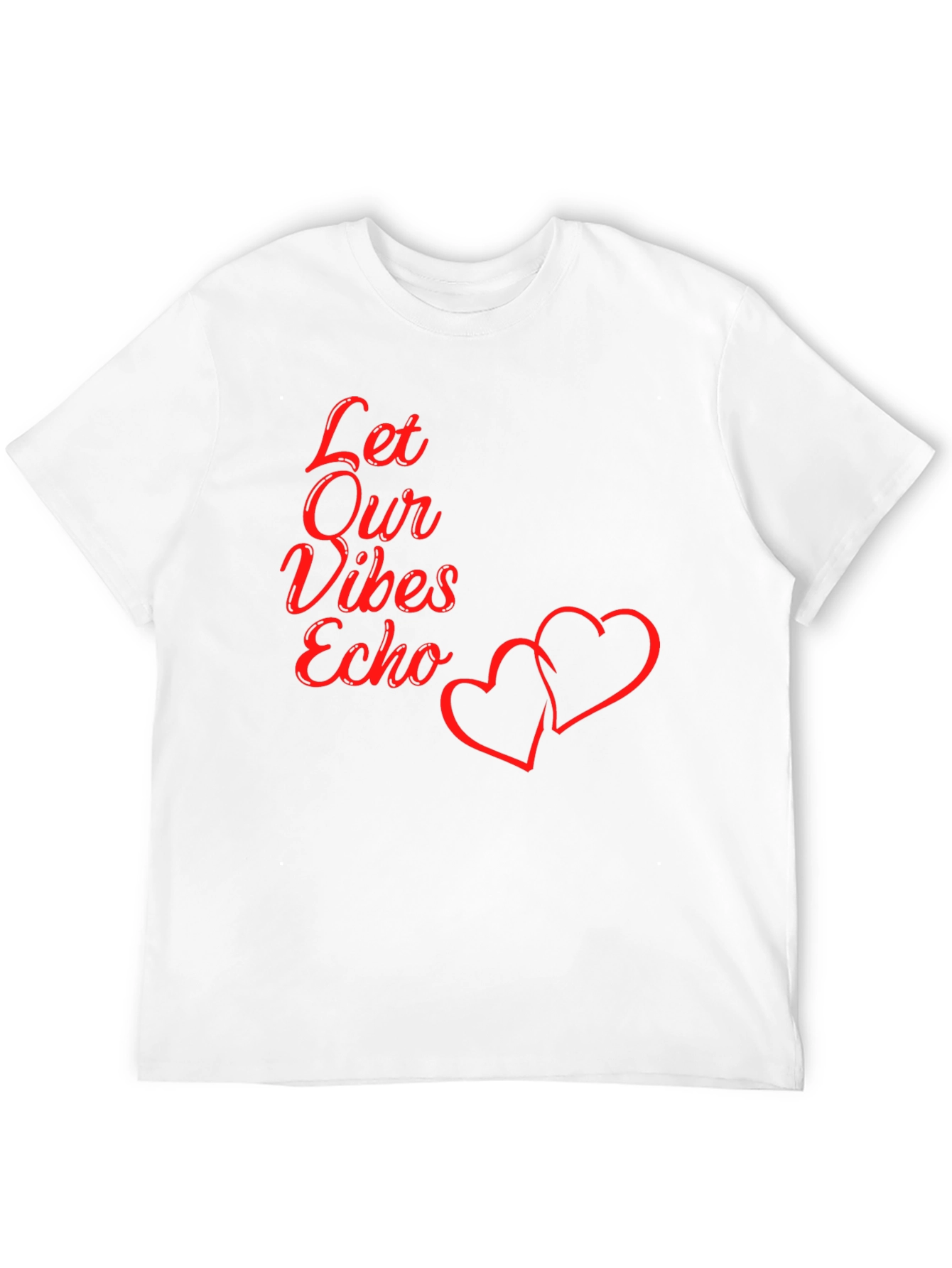 Let Our Vibes Echo Graphic Tee - Black