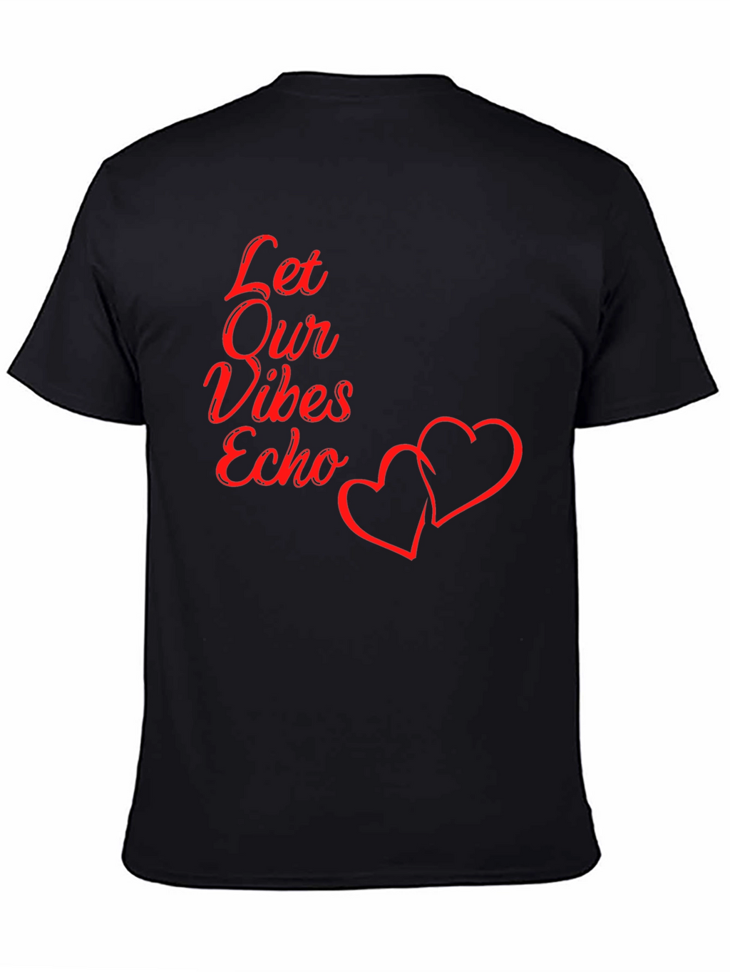 Let Our Vibes Echo Graphic Tee - Black