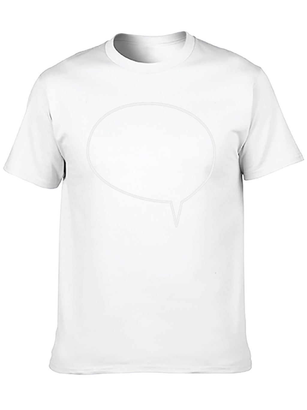 Black T-Shirt with Speech Bubble Graphic