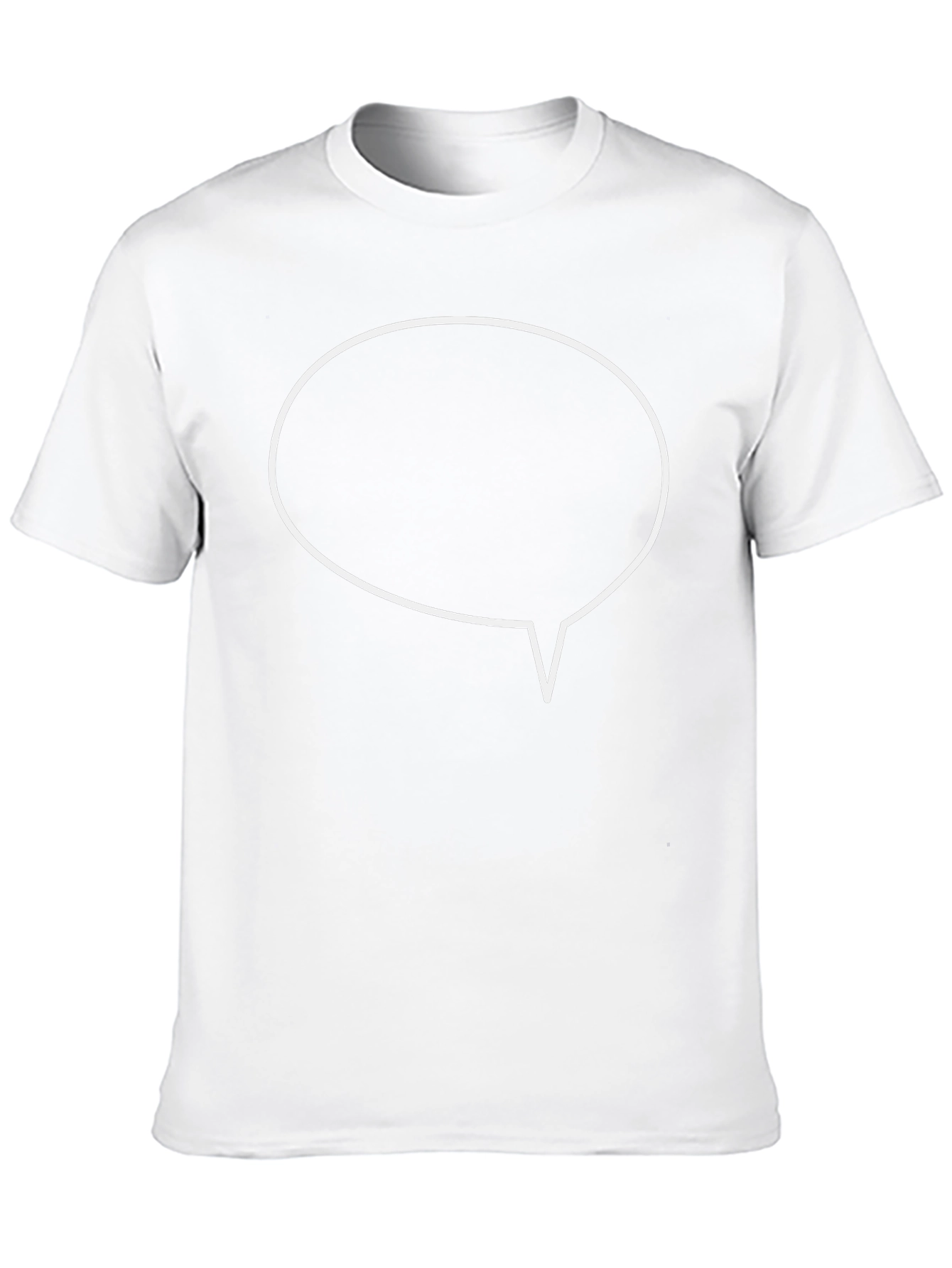 Black T-Shirt with Speech Bubble Graphic