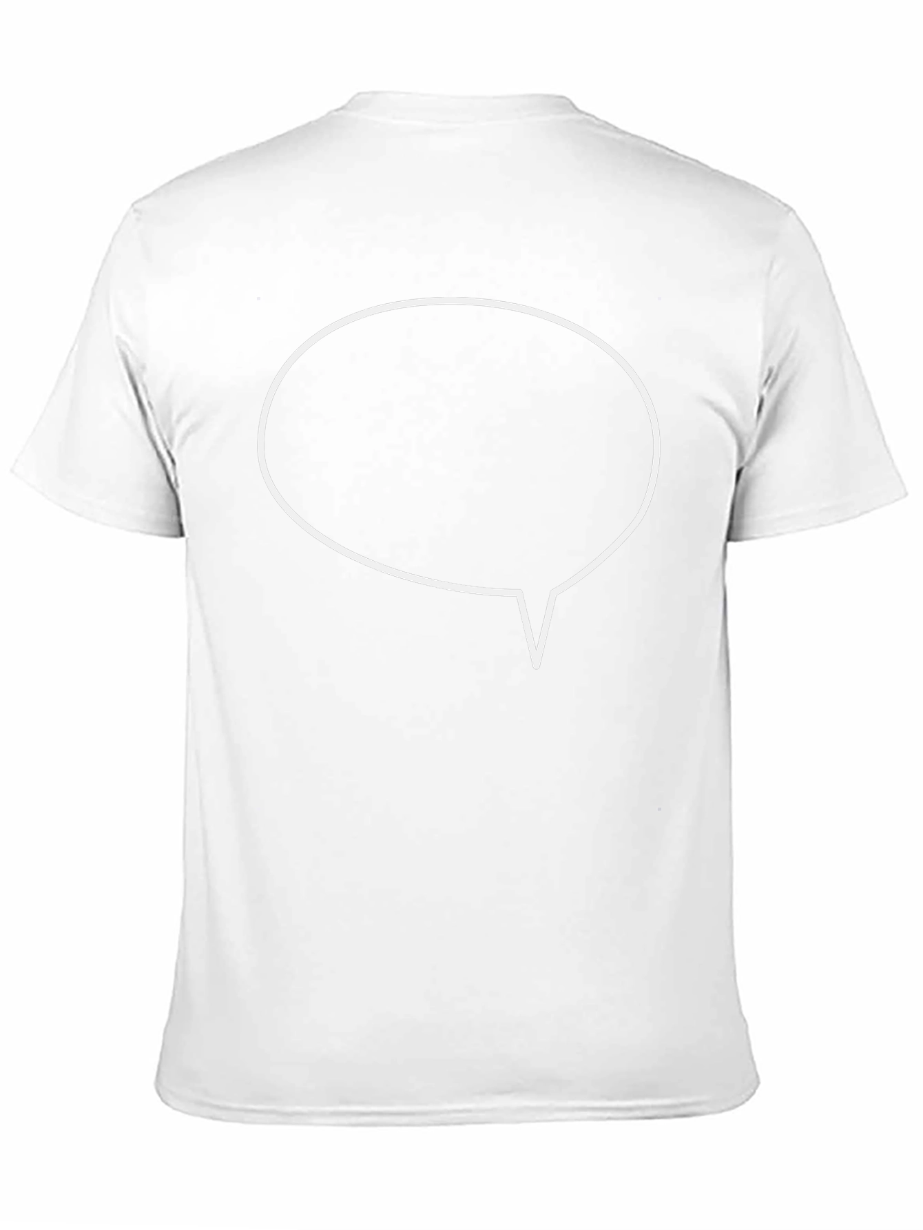 Black T-Shirt with Speech Bubble Graphic