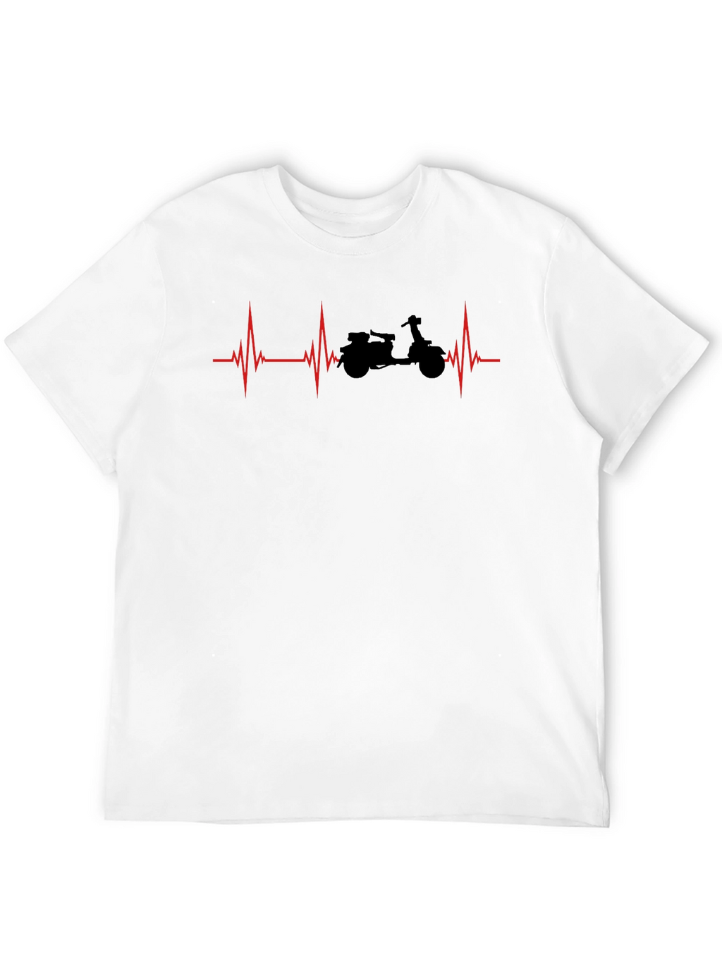 Motorcycle Heartbeat T-Shirt - Black