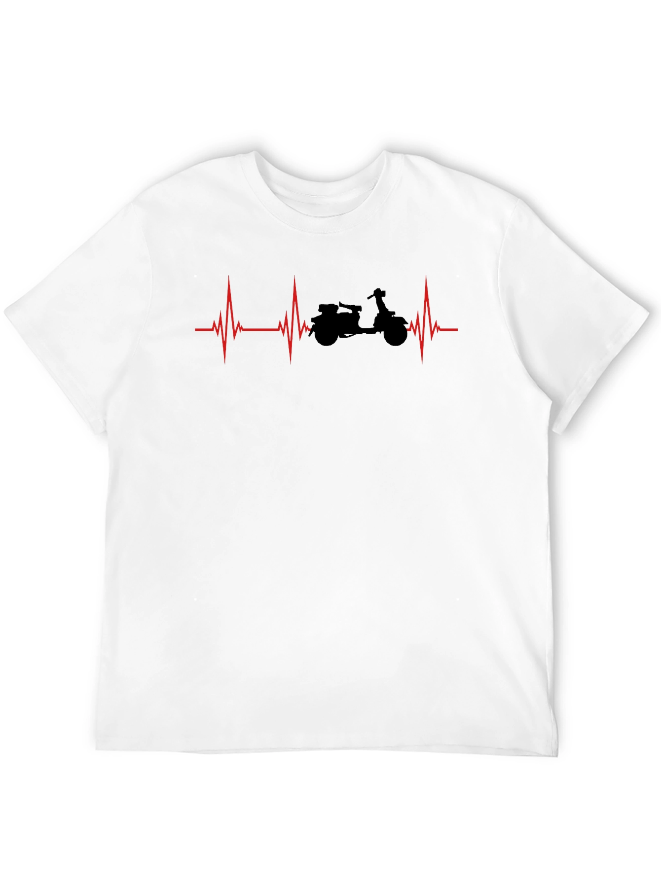 Motorcycle Heartbeat T-Shirt - Black