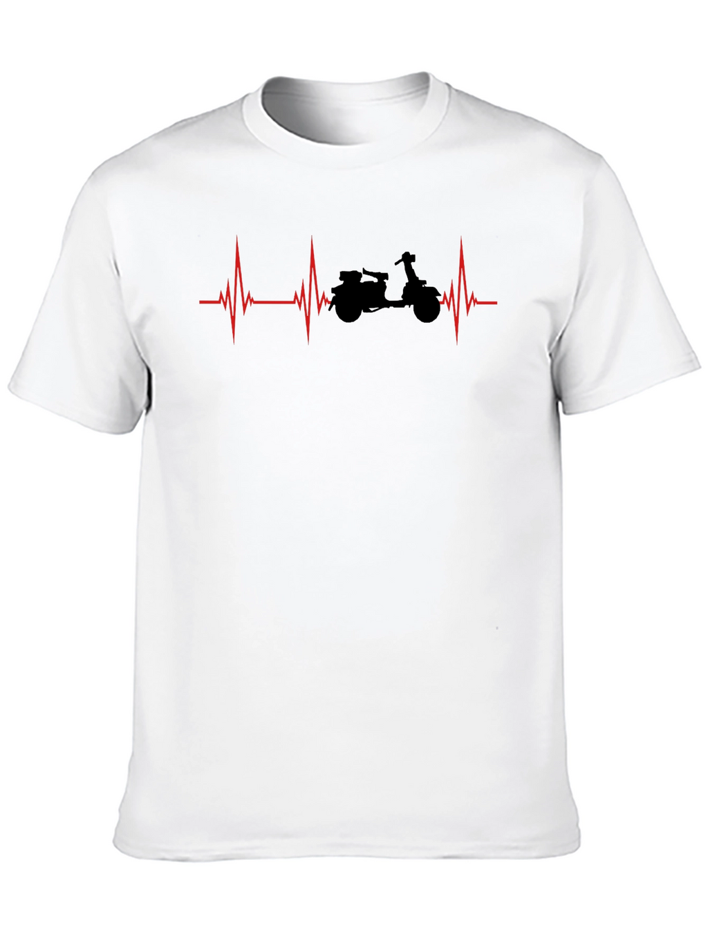 Motorcycle Heartbeat T-Shirt - Black