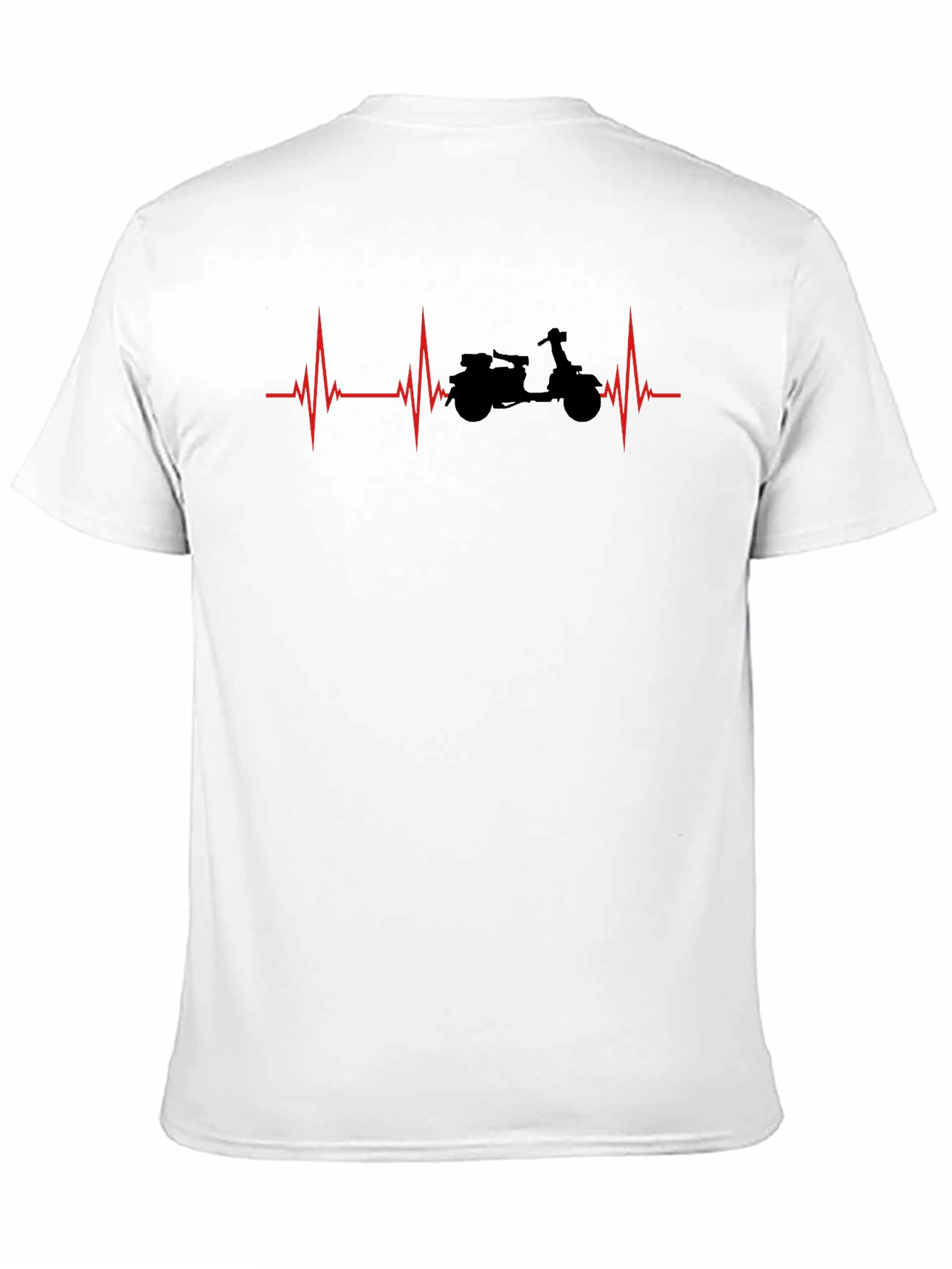 Motorcycle Heartbeat T-Shirt - Black