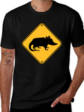 Opossum Crossing T-Shirt - Black