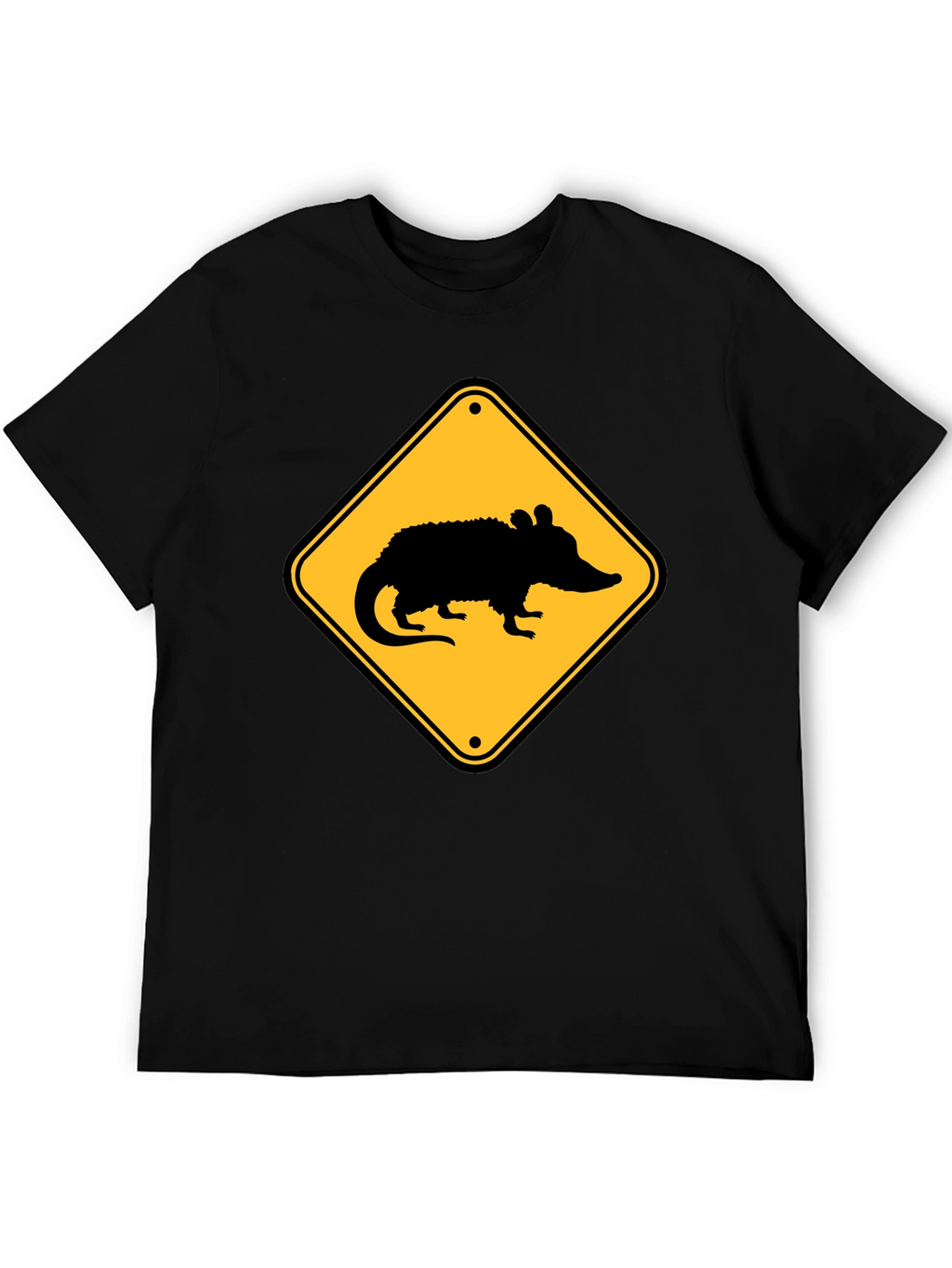 Opossum Crossing T-Shirt - Black