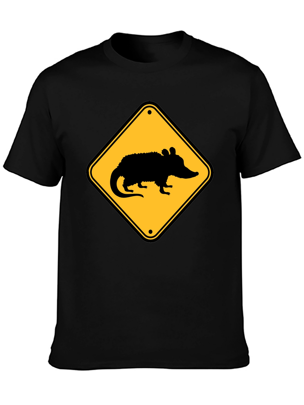 Opossum Crossing T-Shirt - Black