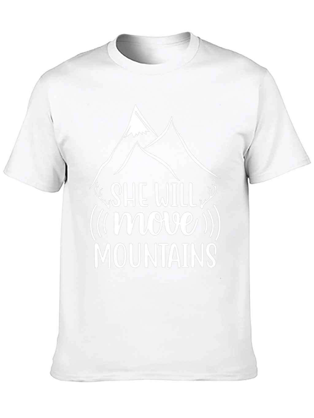 She Will Move Mountains Black Graphic T-Shirt