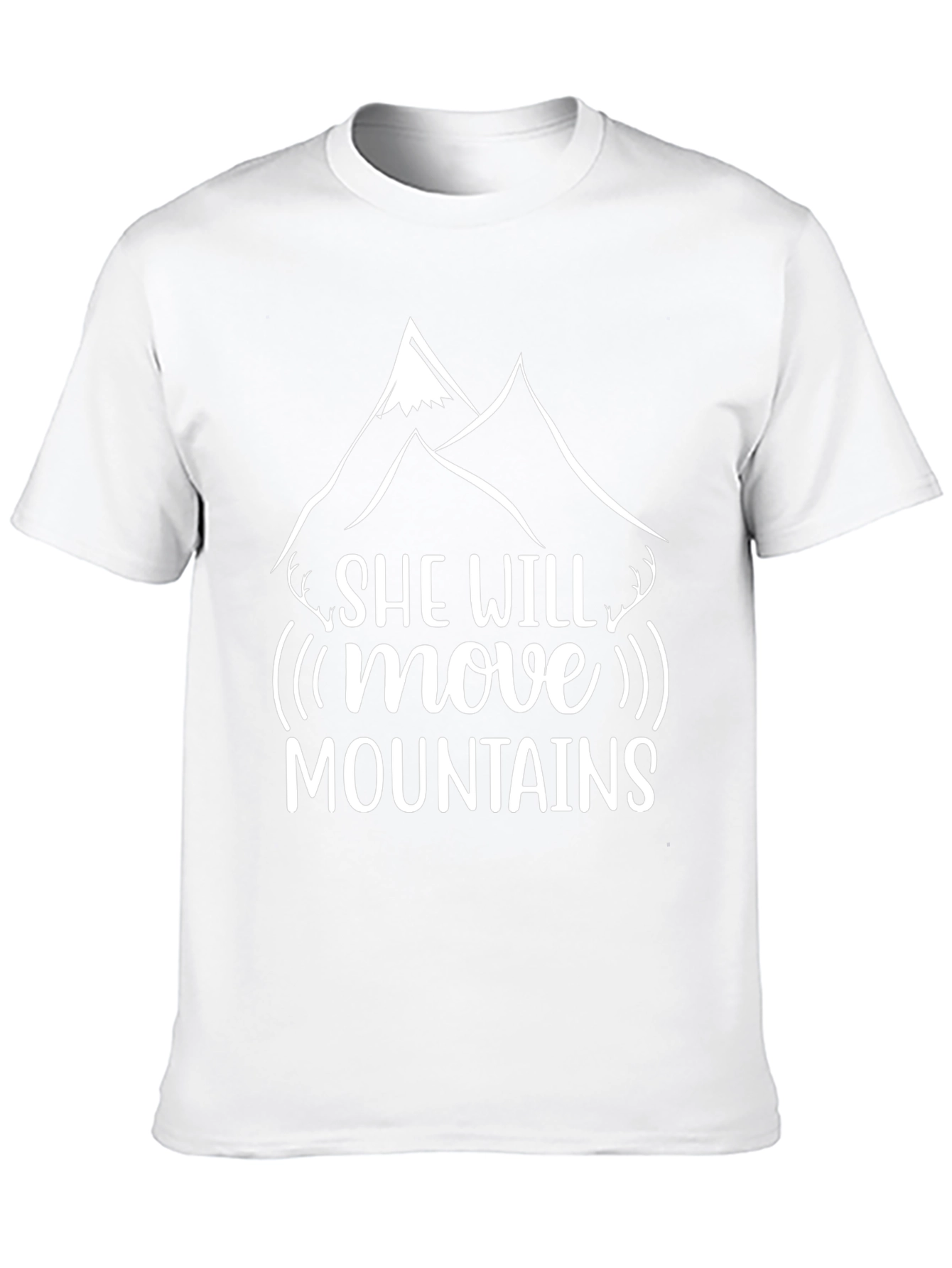 She Will Move Mountains Black Graphic T-Shirt