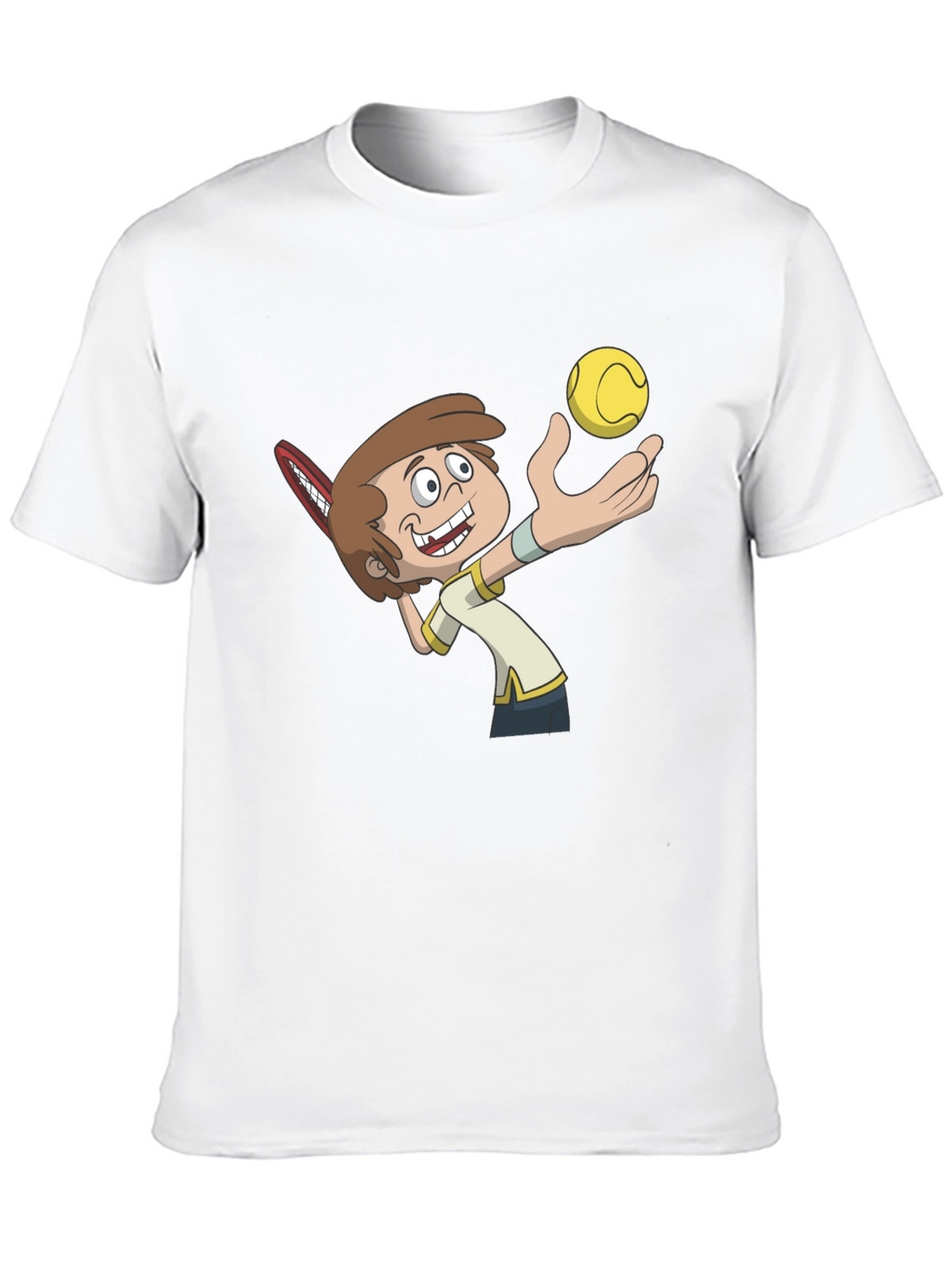 Cartoon Tennis Player Graphic Tee