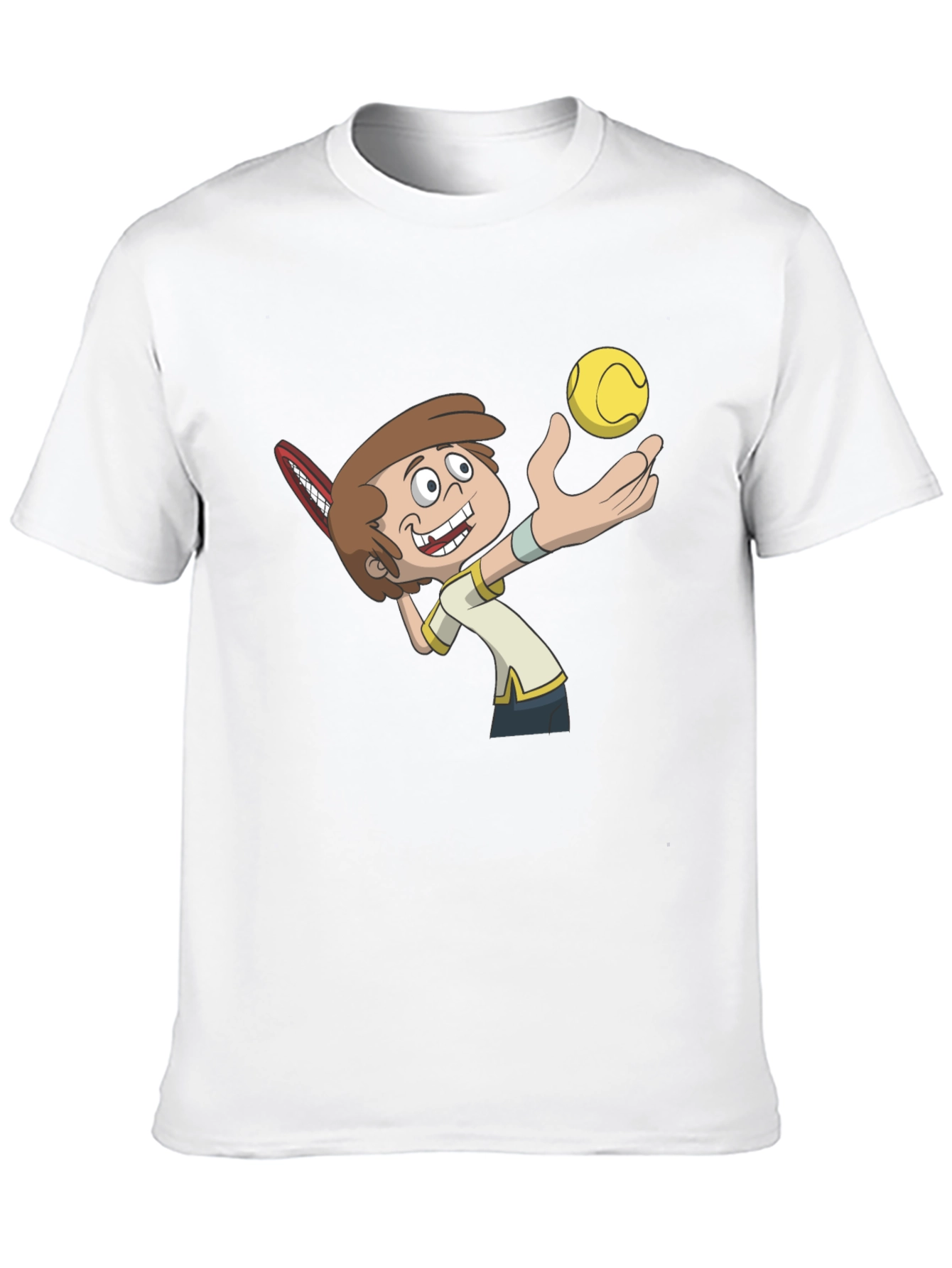 Cartoon Tennis Player Graphic Tee