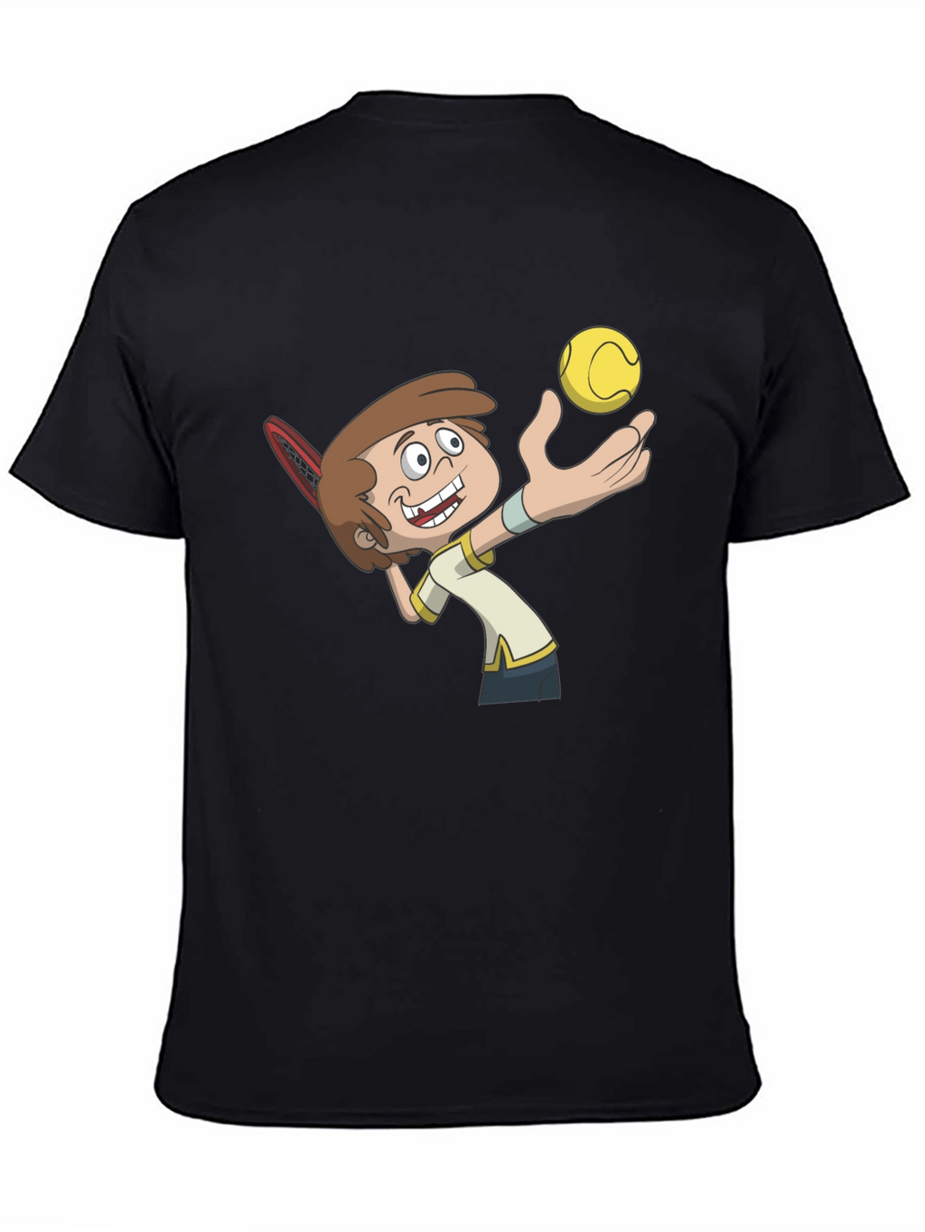 Cartoon Tennis Player Graphic Tee