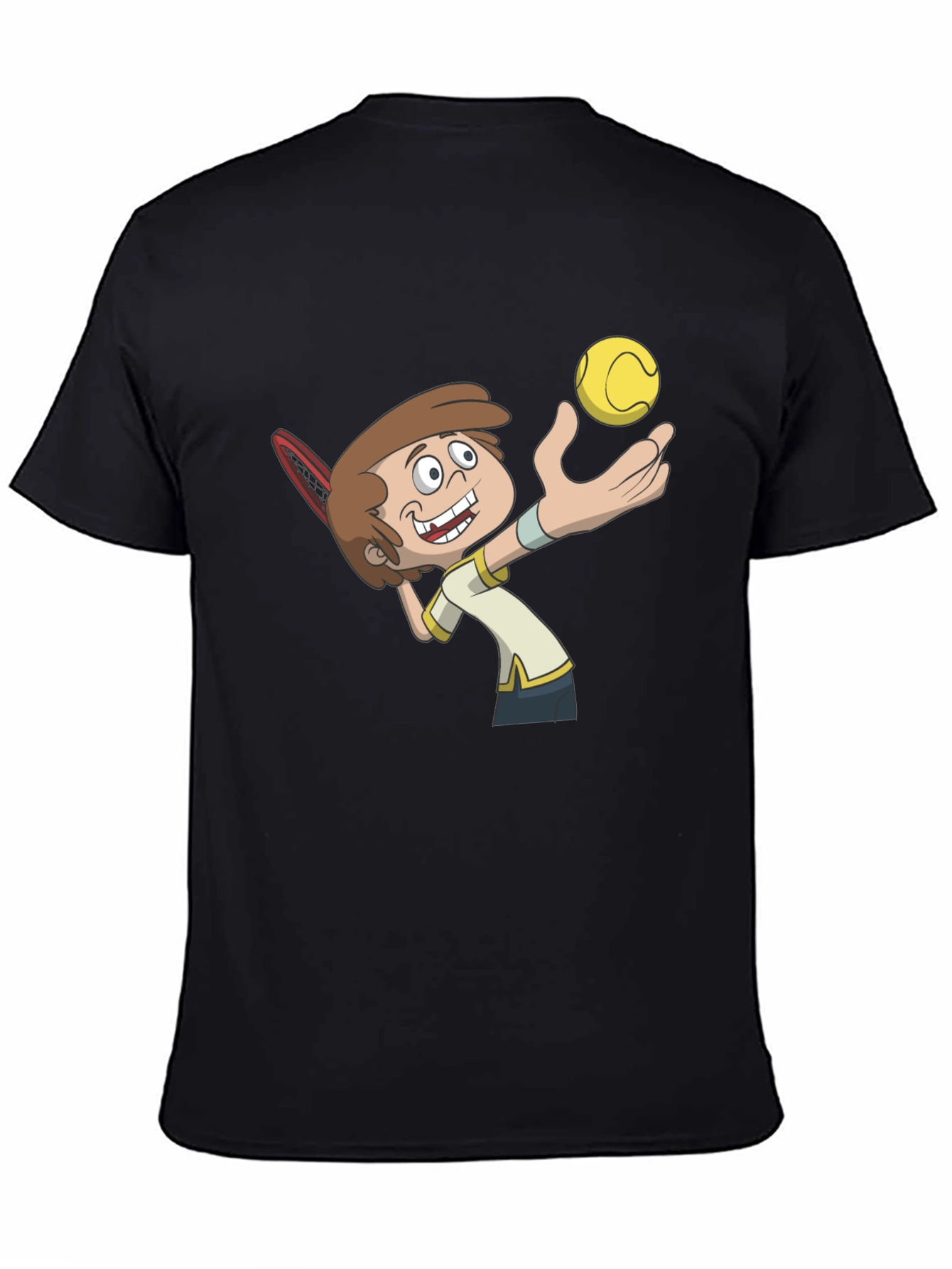 Cartoon Tennis Player Graphic Tee