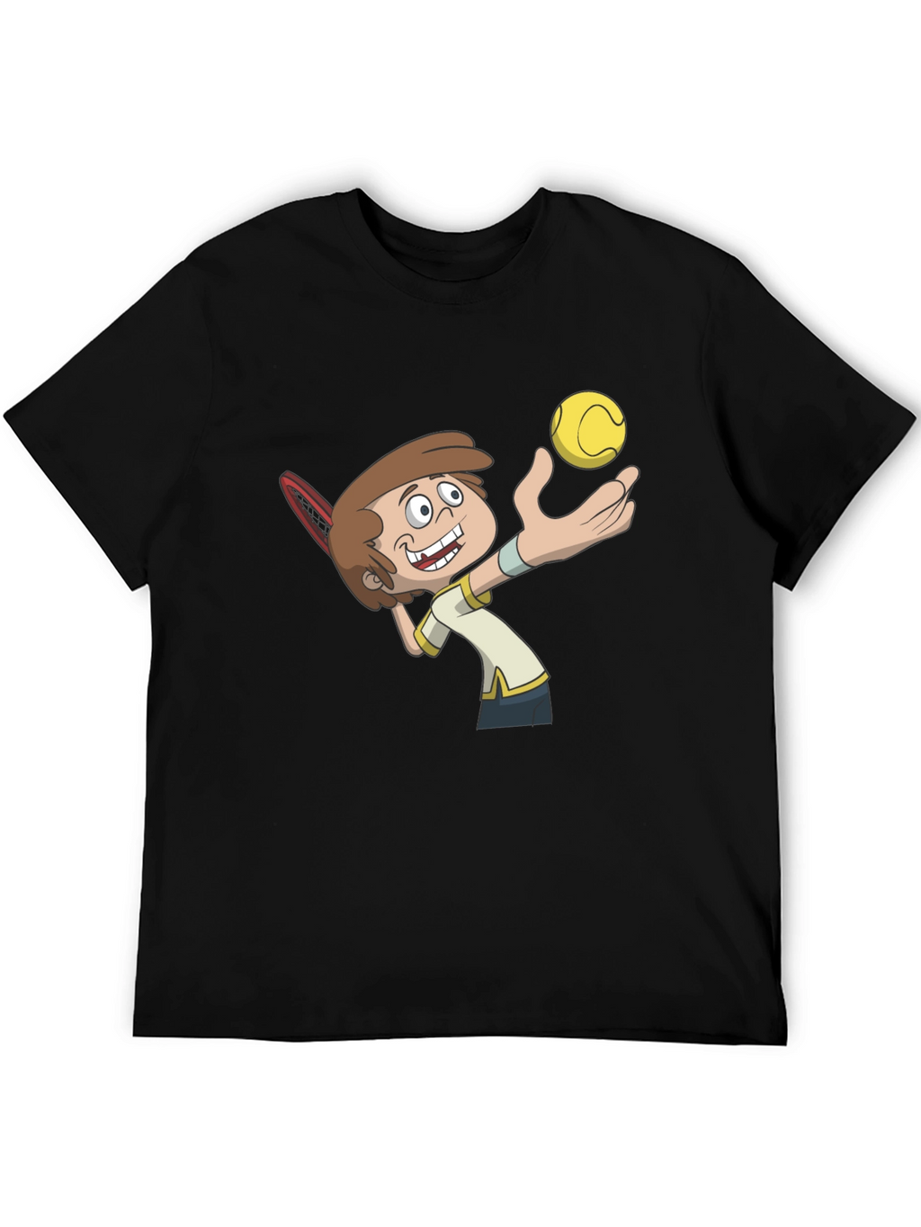 Cartoon Tennis Player Graphic Tee