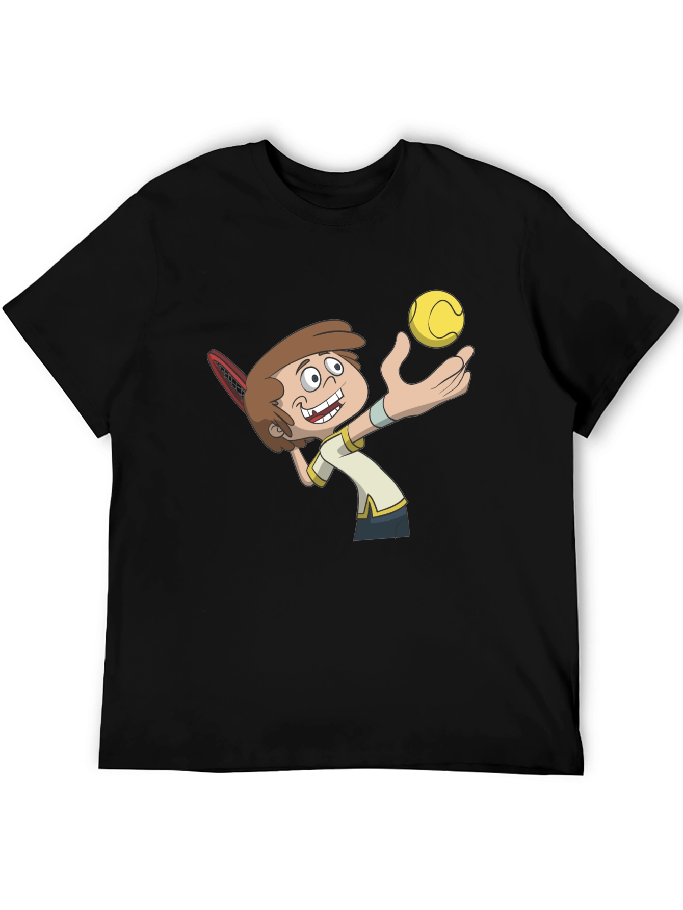 Cartoon Tennis Player Graphic Tee