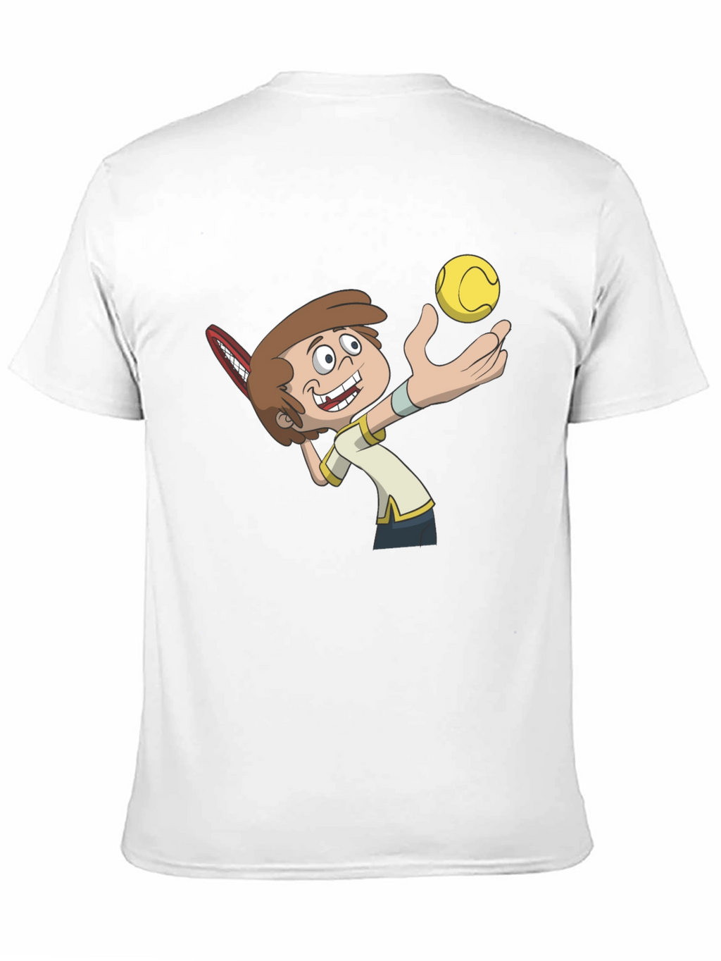 Cartoon Tennis Player Graphic Tee