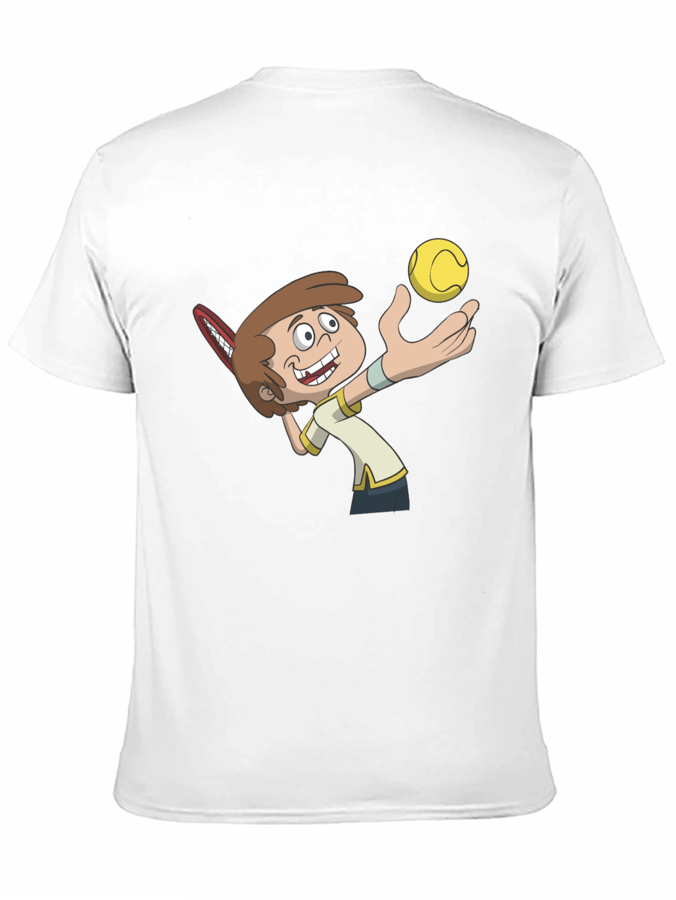 Cartoon Tennis Player Graphic Tee
