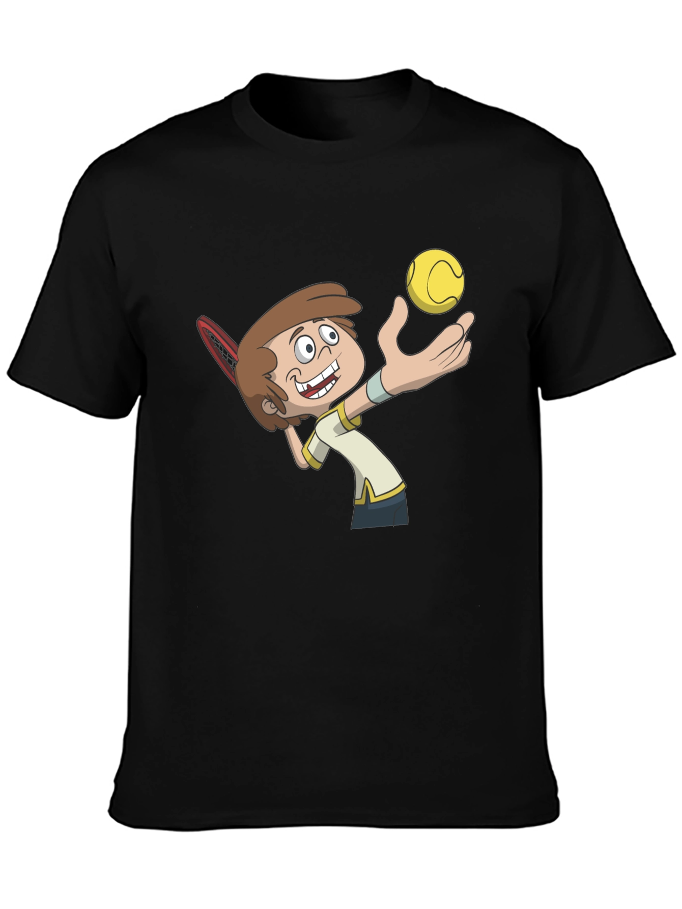 Cartoon Tennis Player Graphic Tee