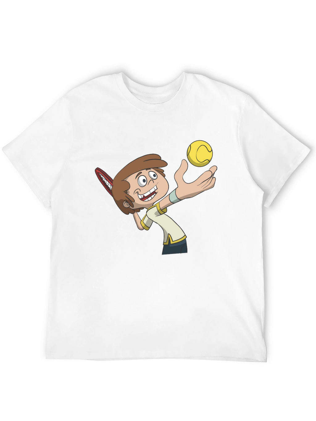 Cartoon Tennis Player Graphic Tee