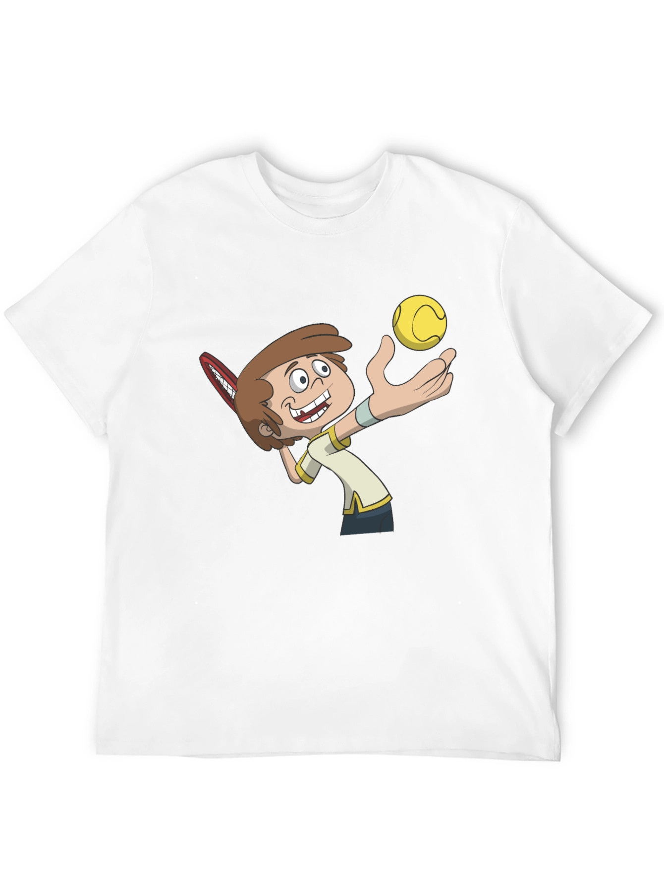 Cartoon Tennis Player Graphic Tee