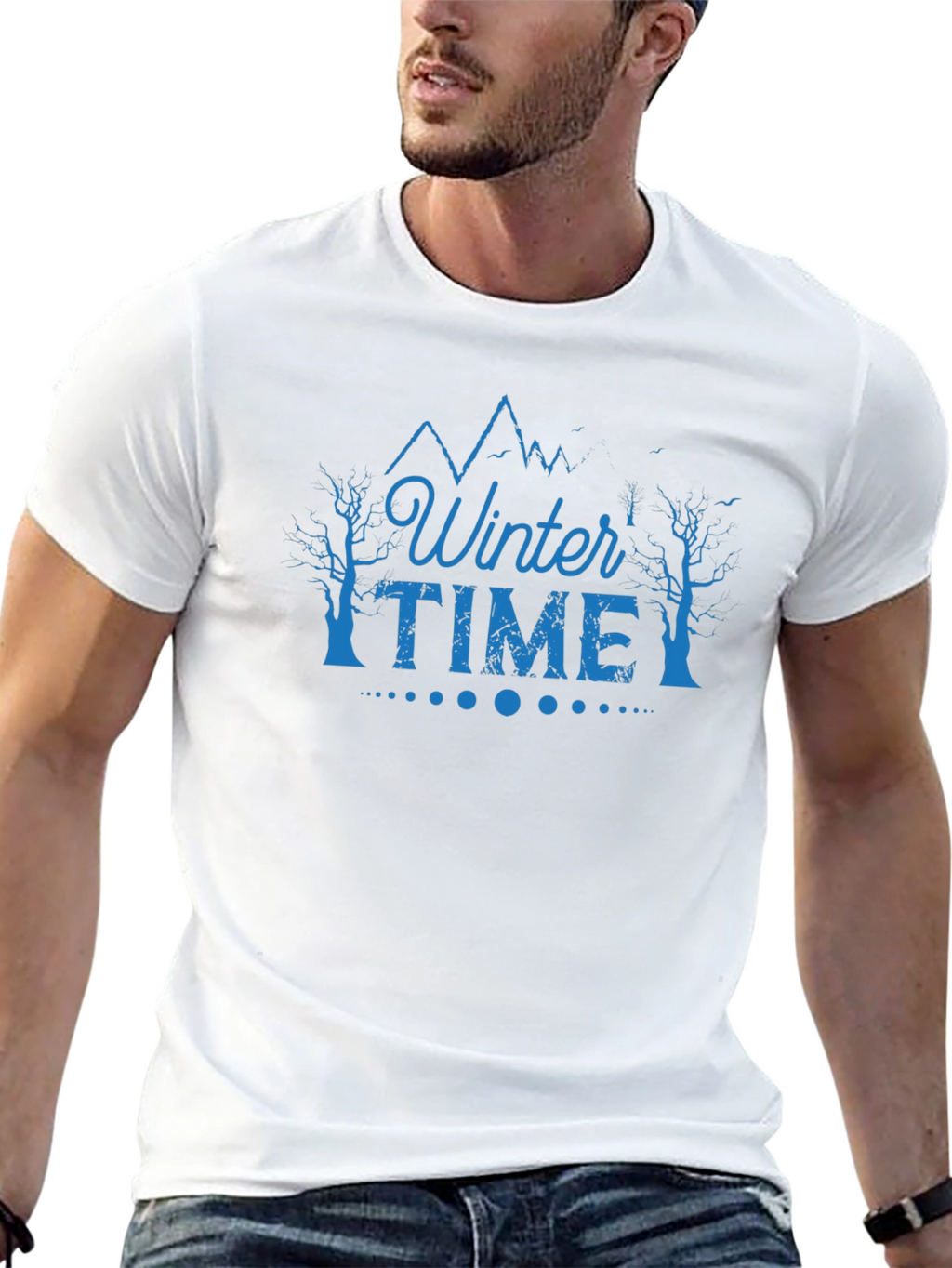 Winter Time Graphic Tee - Black