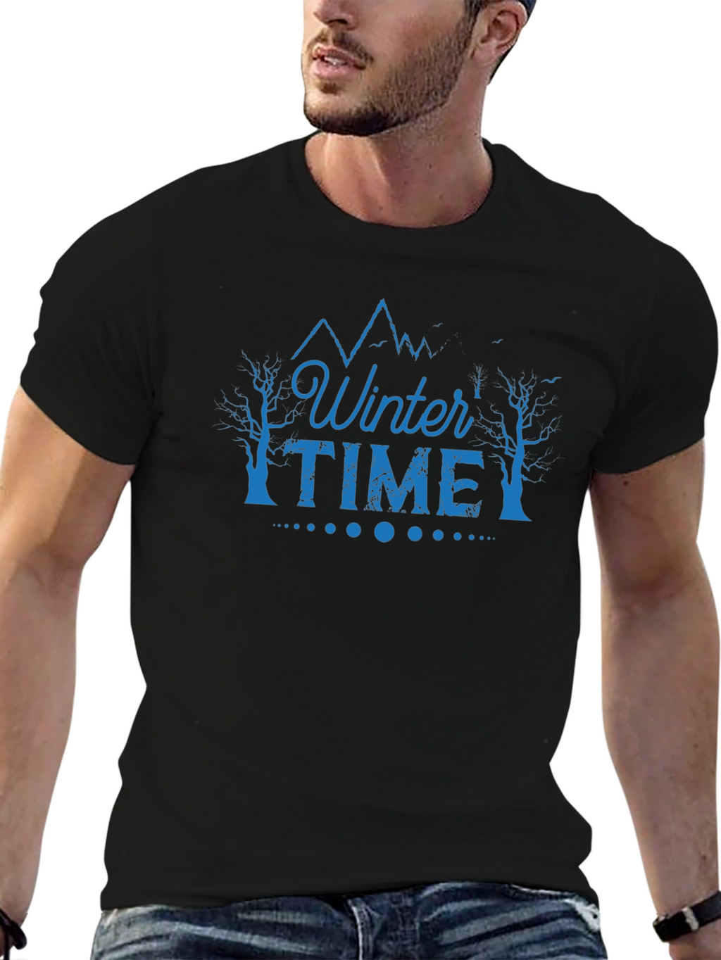 Winter Time Graphic Tee - Black