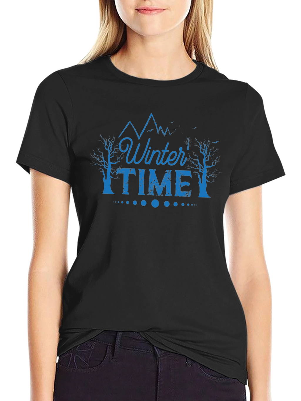 Winter Time Graphic Tee - Black