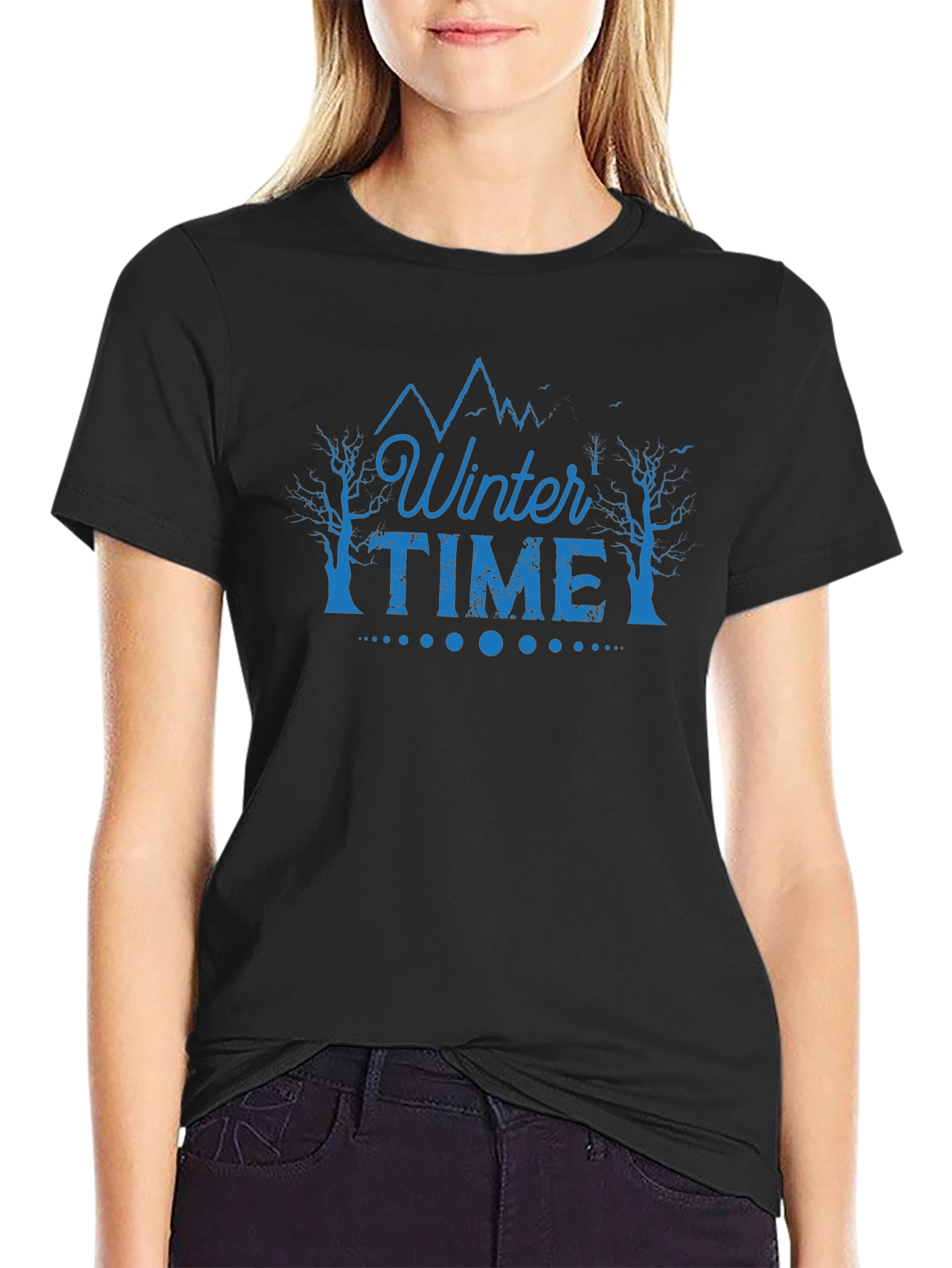 Winter Time Graphic Tee - Black