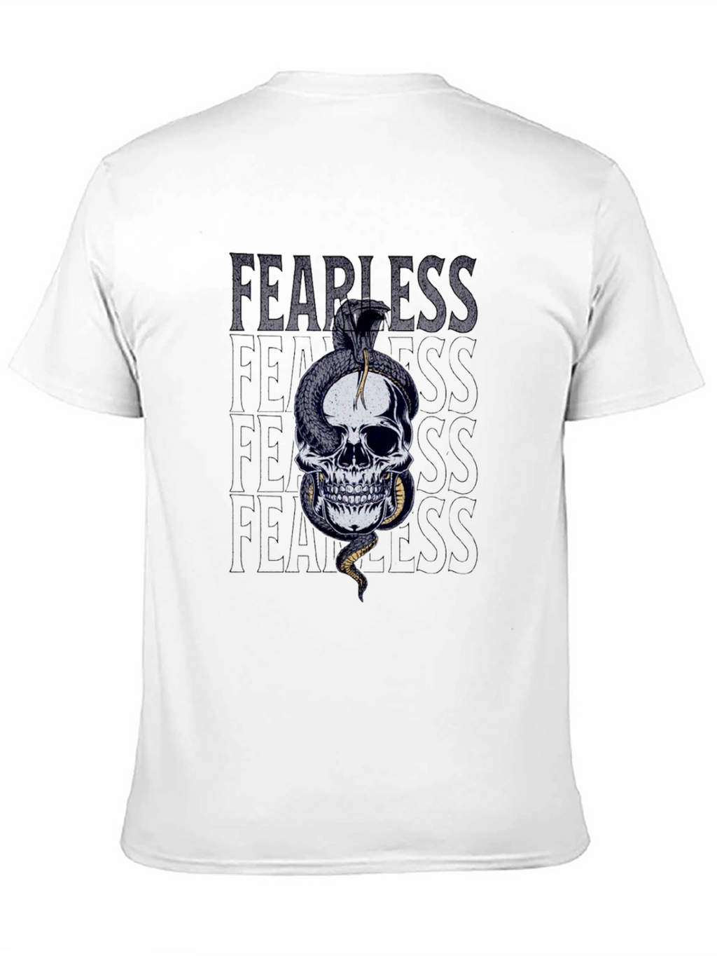 Fearless Skull Snake Graphic T-Shirt