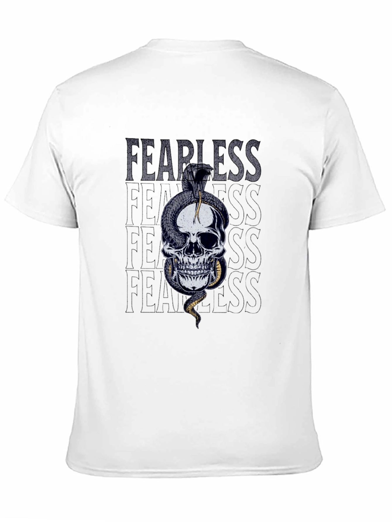 Fearless Skull Snake Graphic T-Shirt