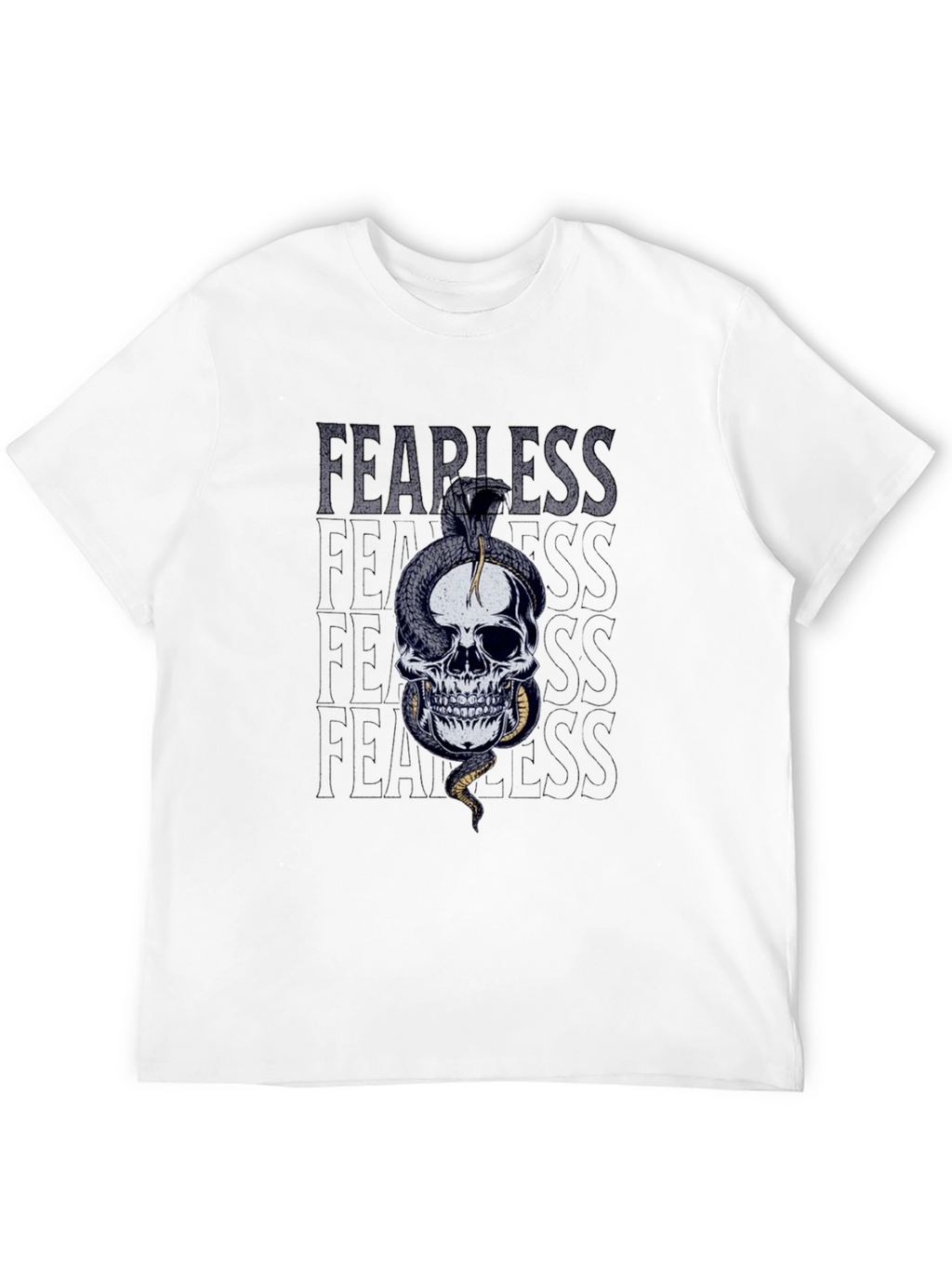 Fearless Skull Snake Graphic T-Shirt