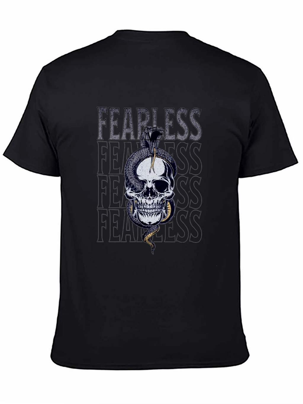 Fearless Skull Snake Graphic T-Shirt