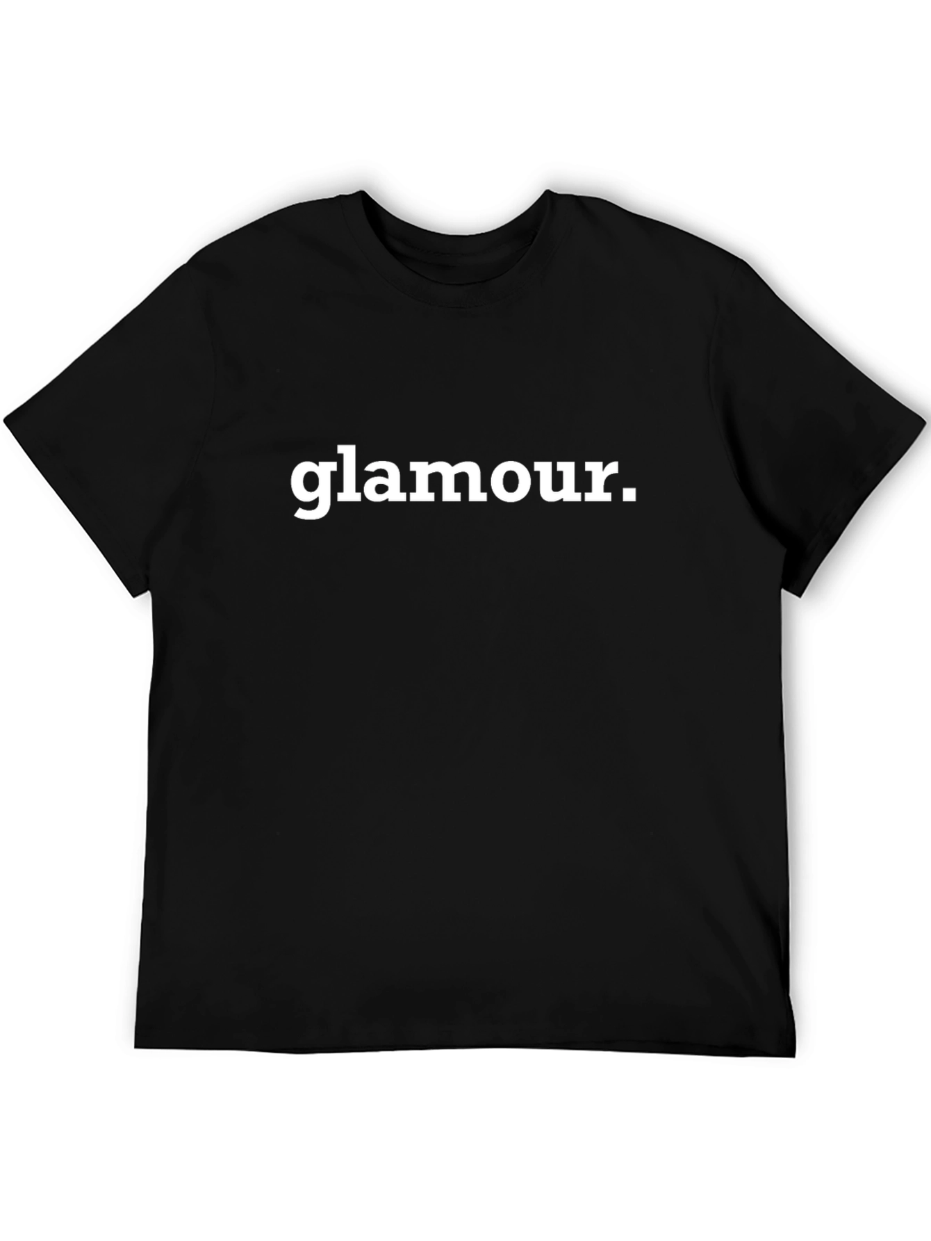 Glamour Graphic Tee - Stylish Black Cotton T-Shirt