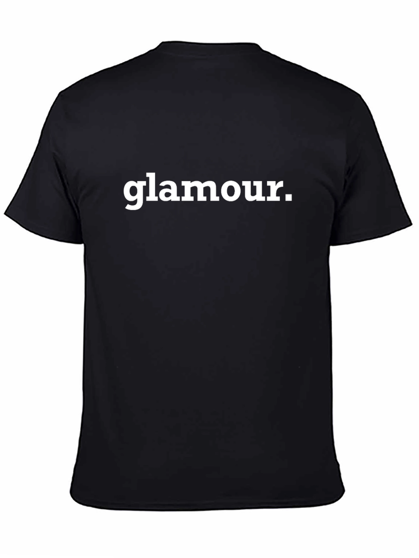Glamour Graphic Tee - Stylish Black Cotton T-Shirt