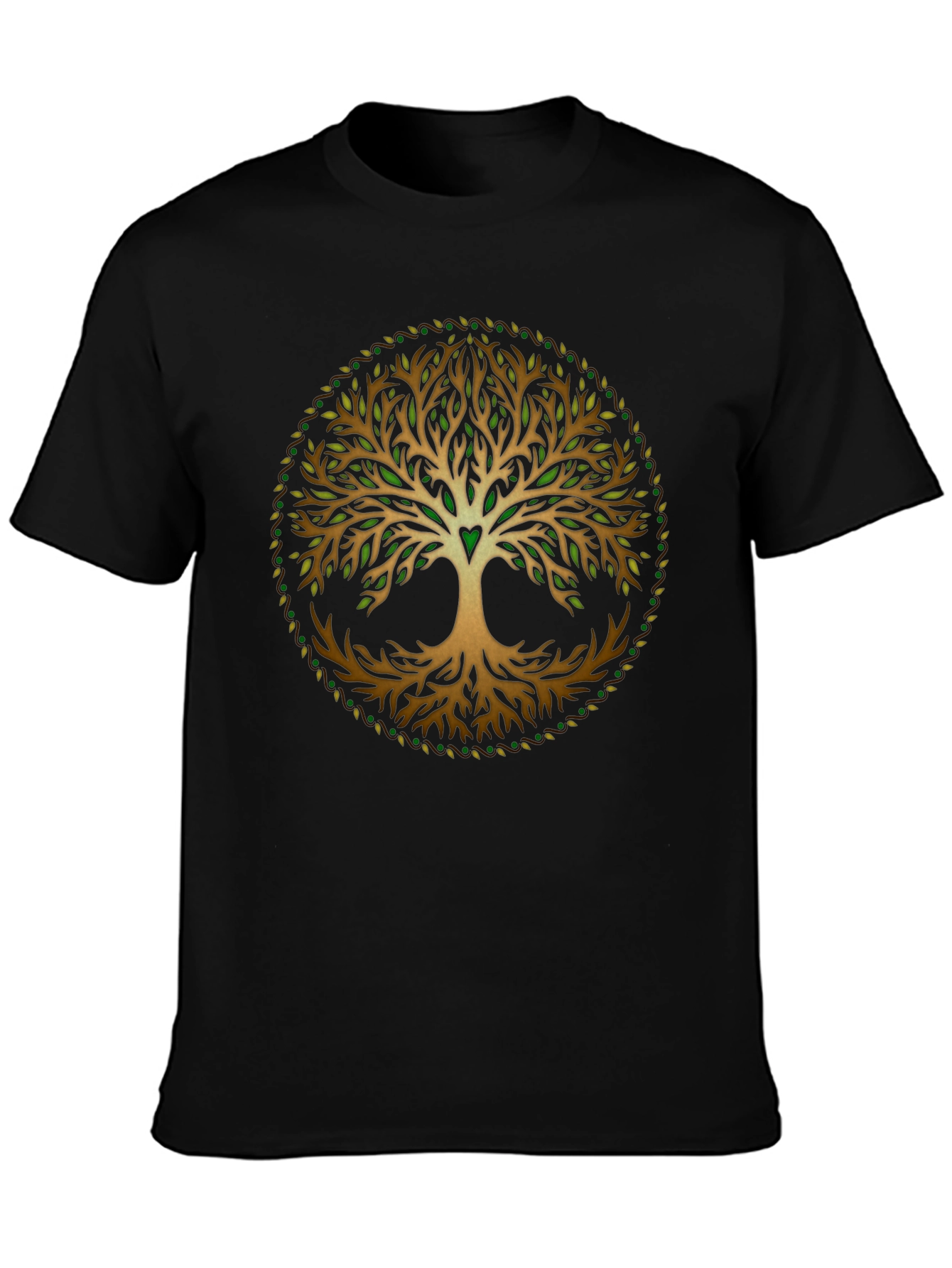 Tree of Life Graphic Print Black T-Shirt