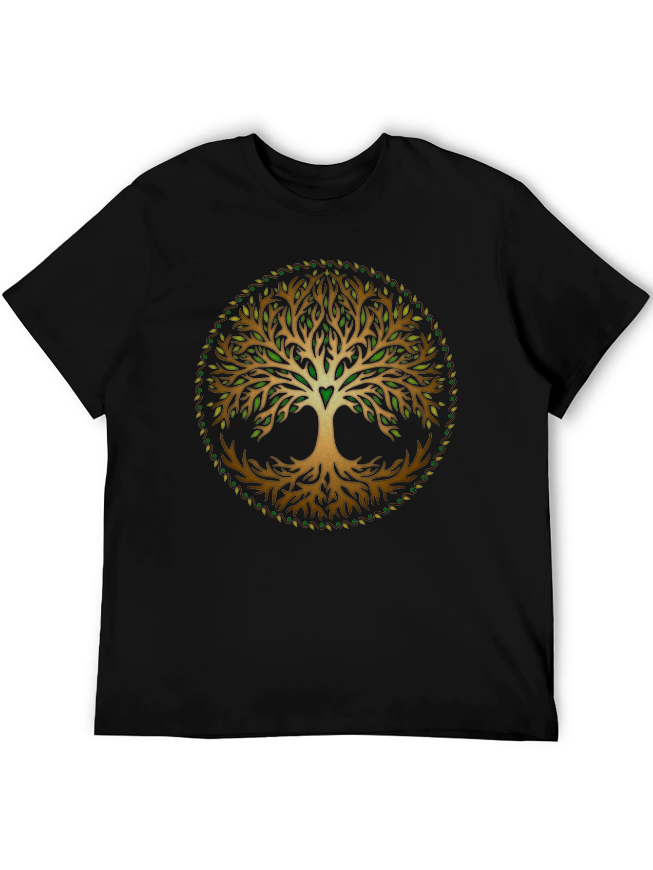 Tree of Life Graphic Print Black T-Shirt