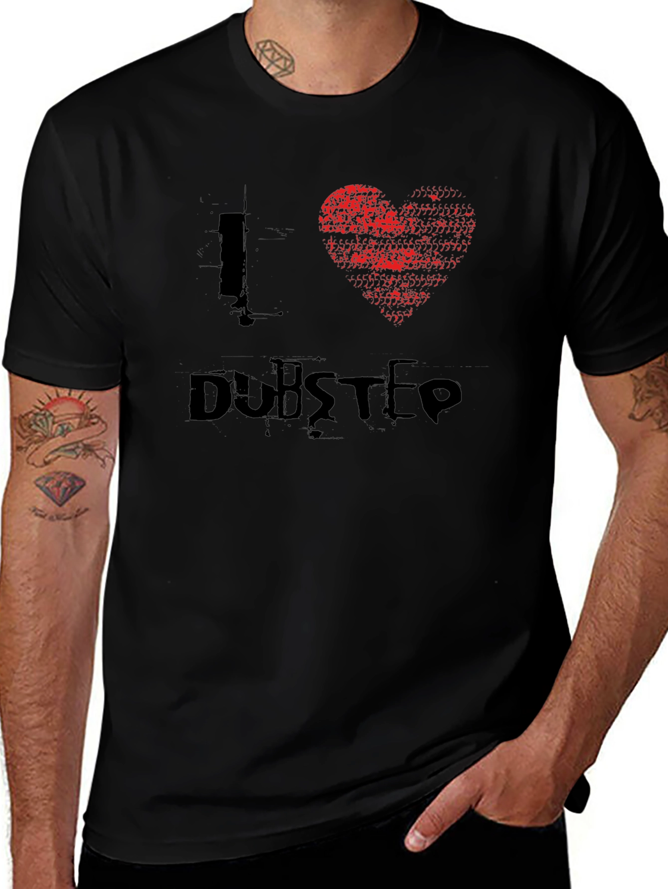 I Love Dubstep Black T-Shirt - Music Lover Tee