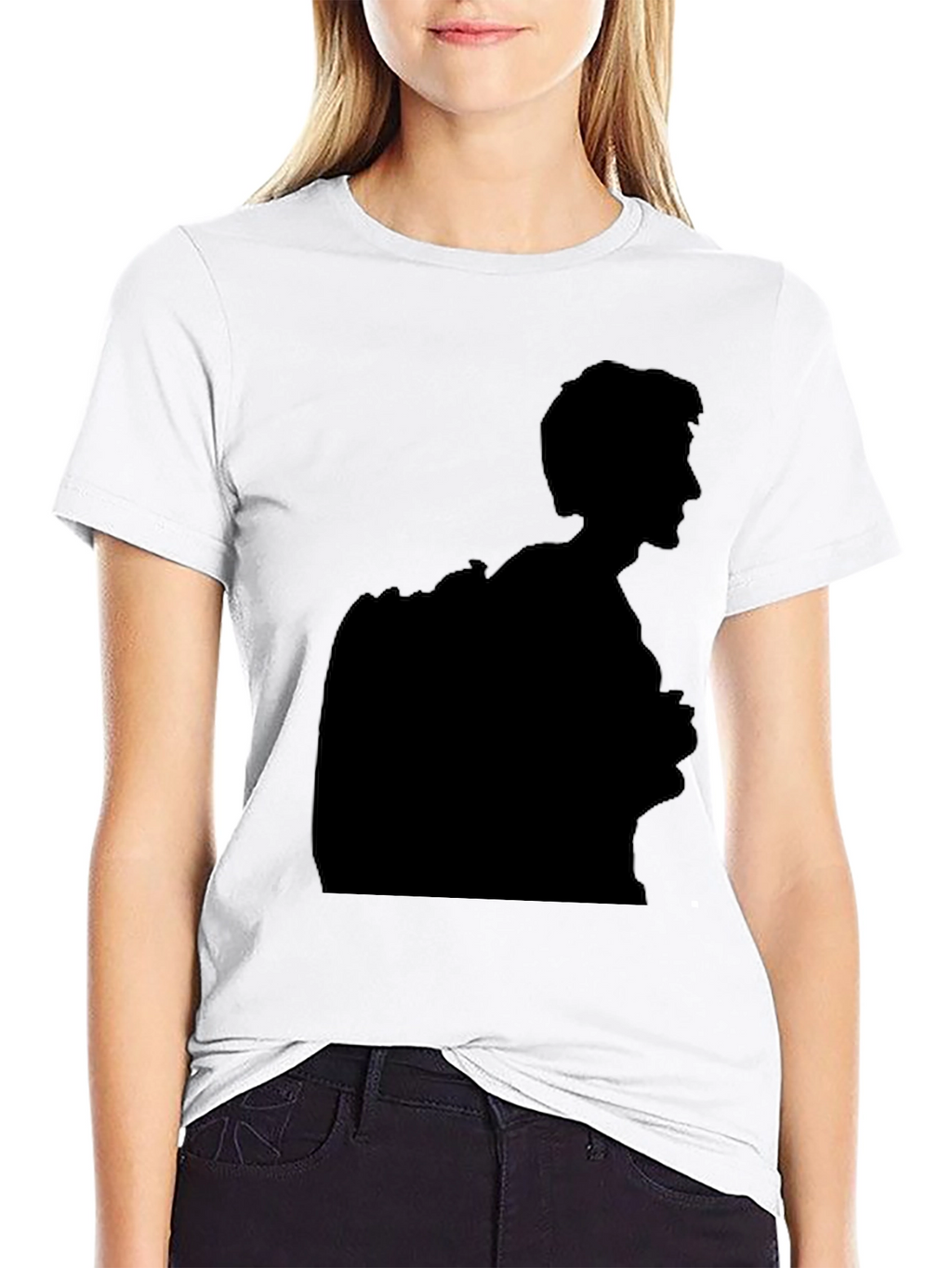 Silhouette Graphic Print Black T-Shirt