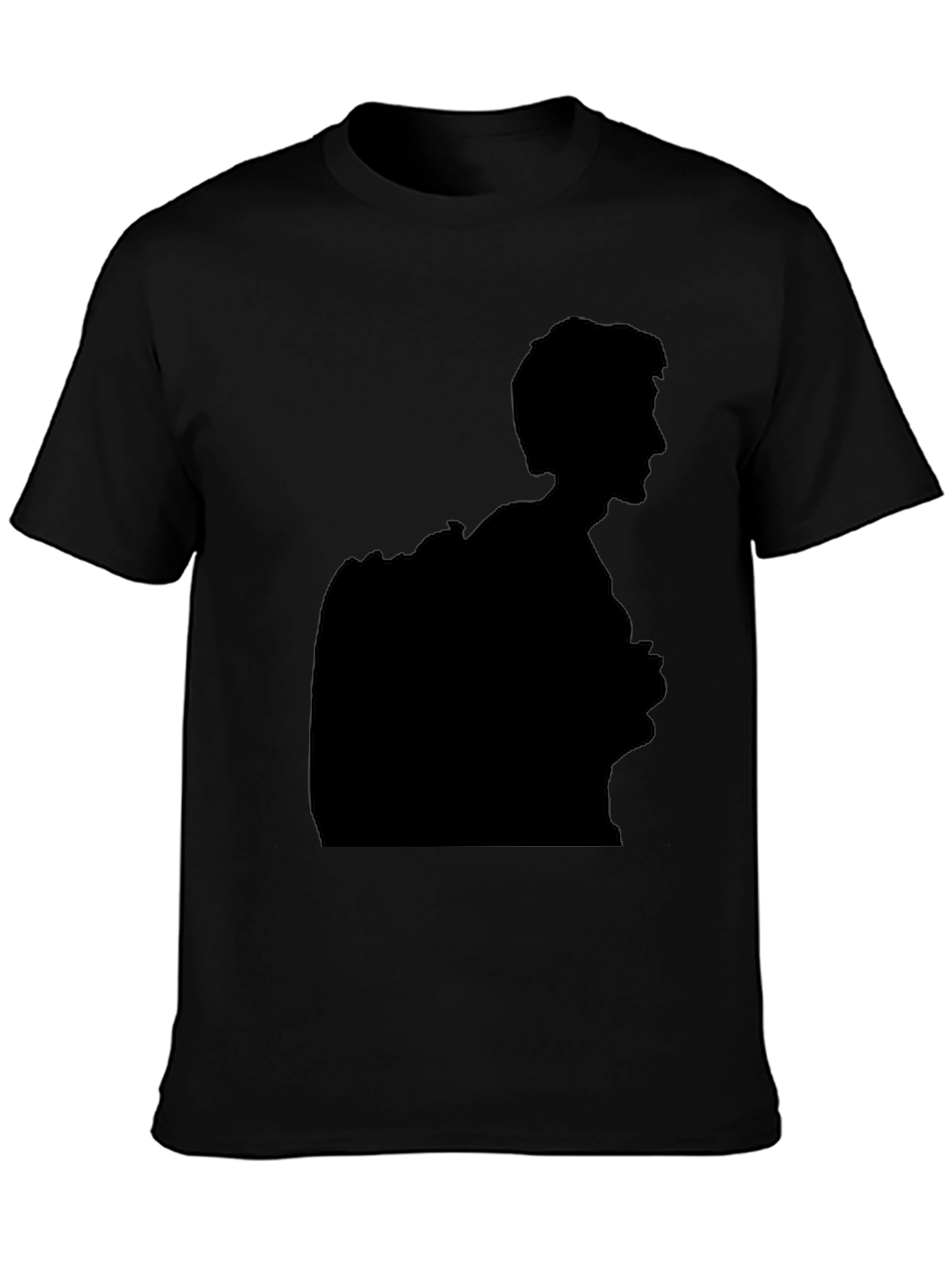 Silhouette Graphic Print Black T-Shirt