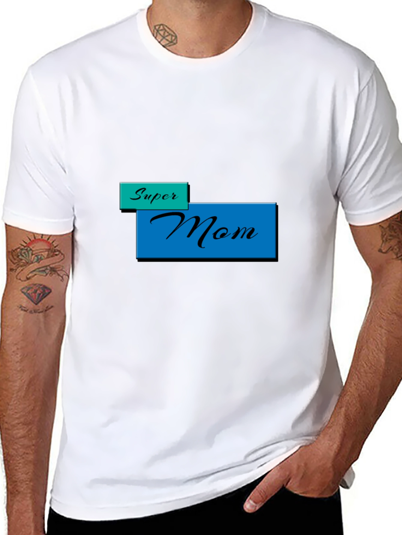 Super Mom T-Shirt - Black Stylish Mothers Day Gift