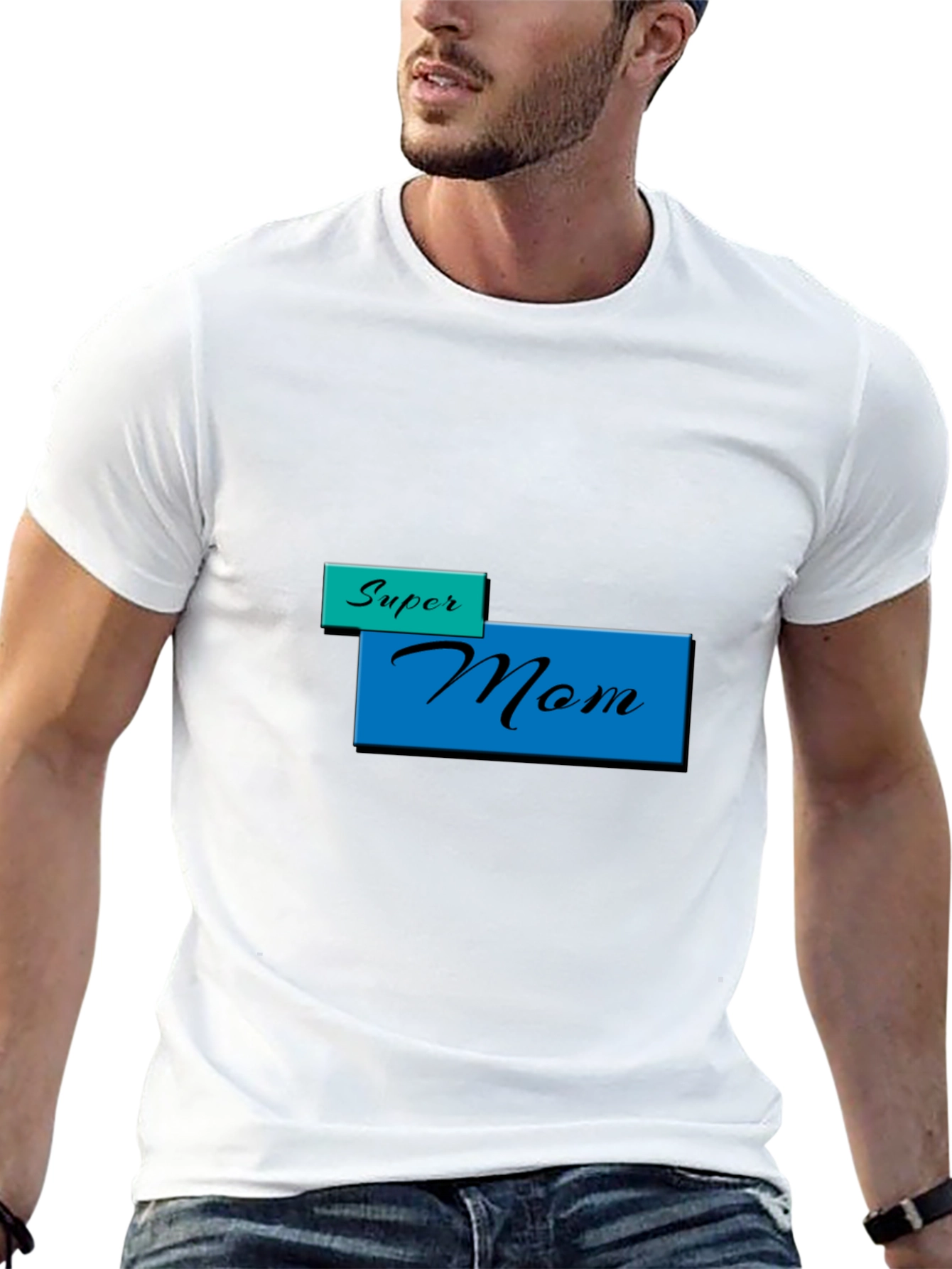Super Mom T-Shirt - Black Stylish Mothers Day Gift