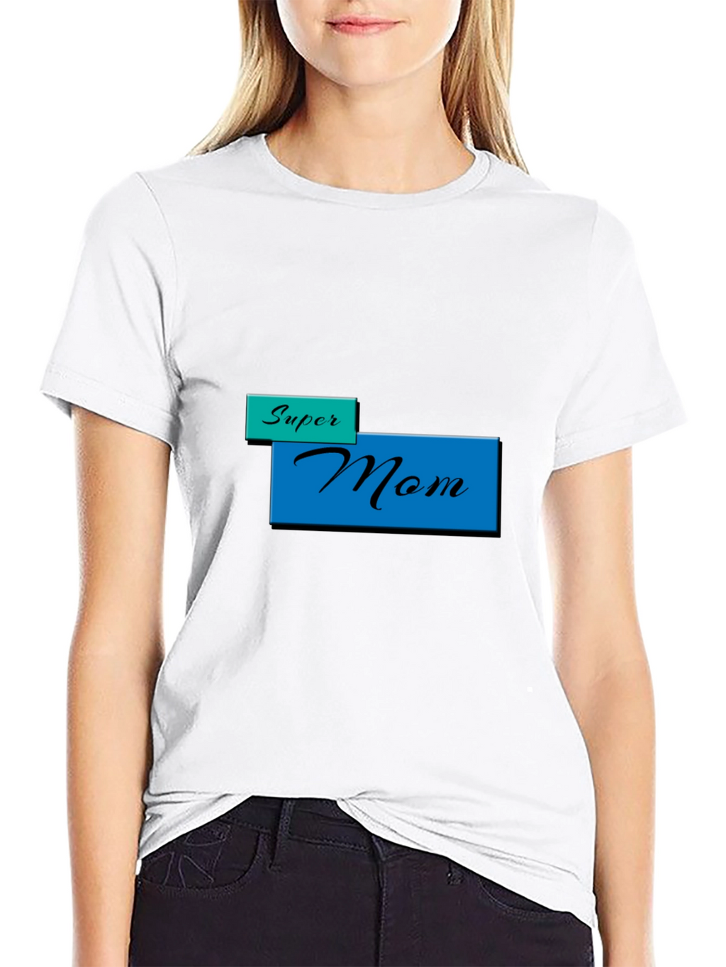Super Mom T-Shirt - Black Stylish Mothers Day Gift