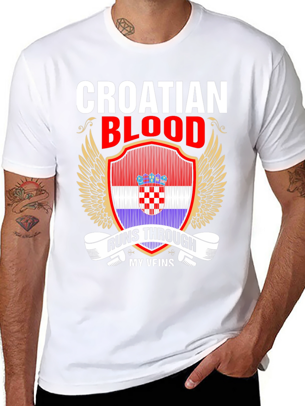 Croatian Blood Runs Through My Veins T-Shirt